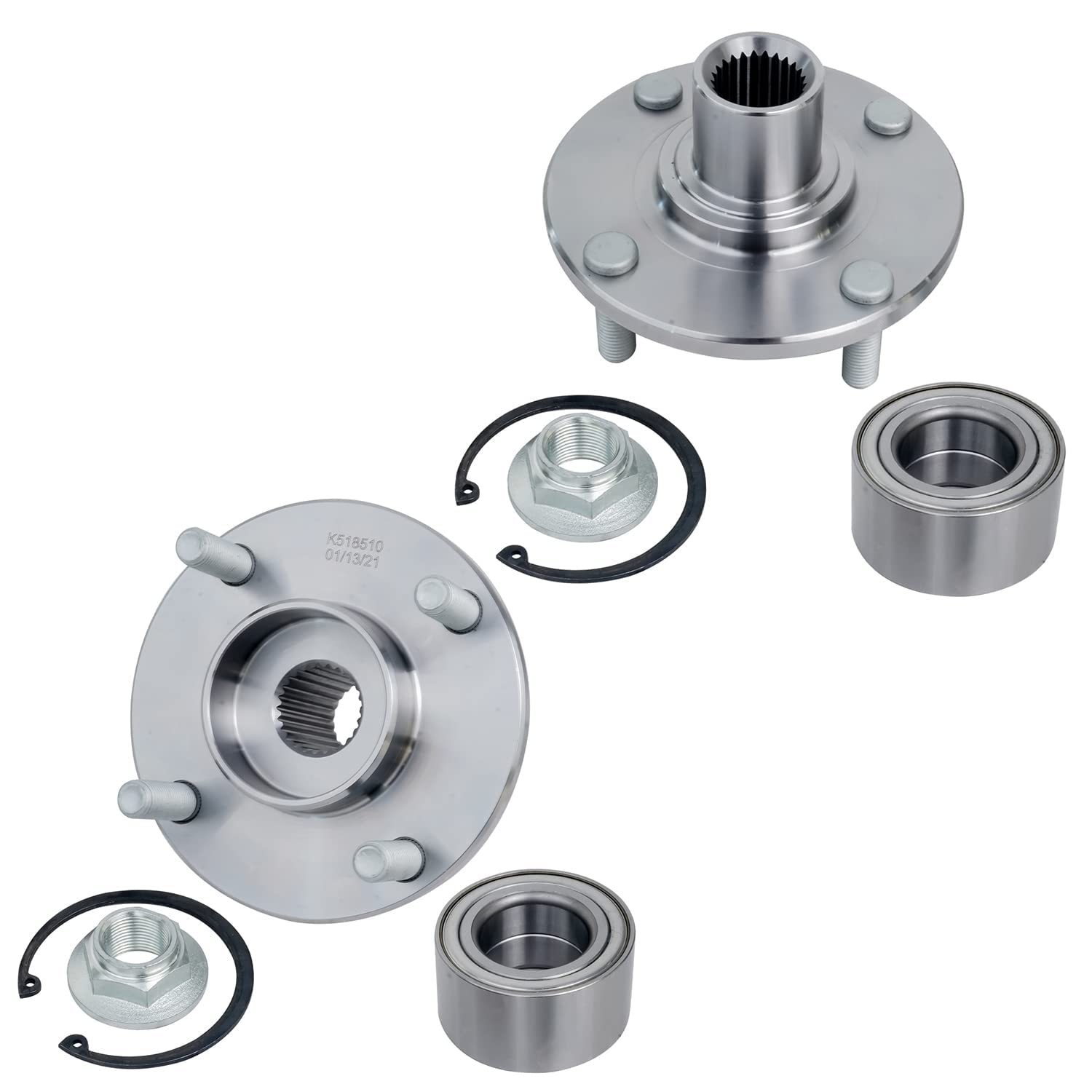 Detroit Axle - Front CV Axles Wheel Hubs Outer Tie Rods for 2000-2006 Ford Focus — image 6