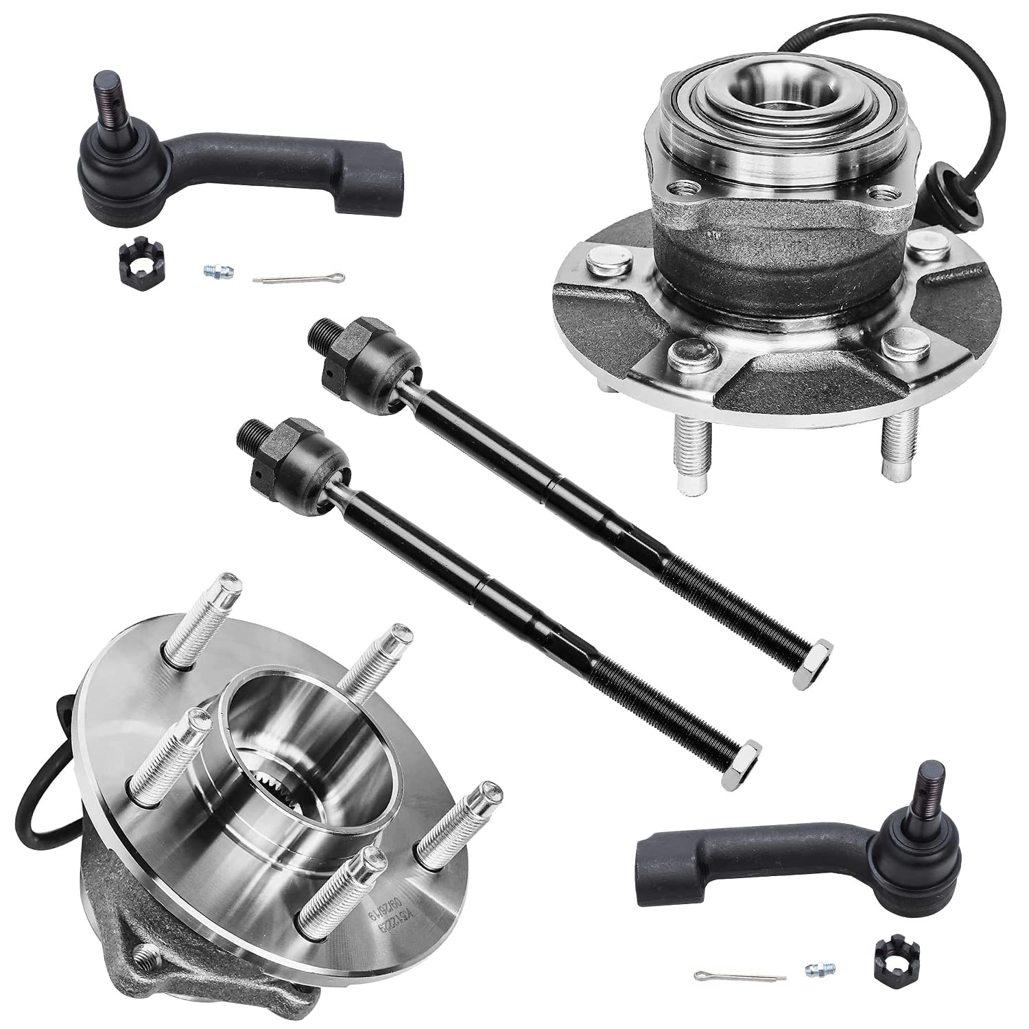 Turitrade Front Wheel Bearing & Hub Assembly – Fits Ford F-150 4WD 2011-2014, 515142, 6x135 Bolt Pattern