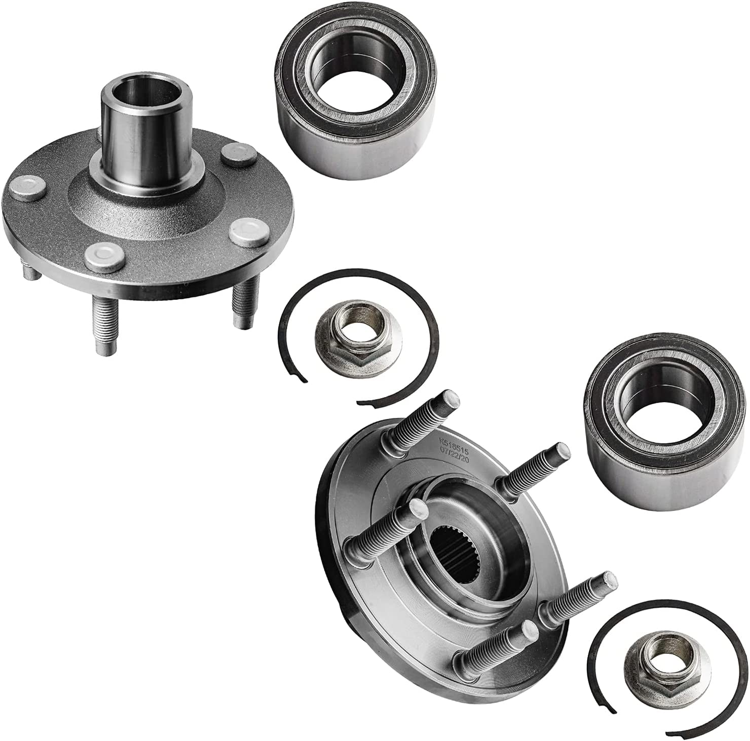 Detroit Axle - Front Wheel Hub Bearings Outer Tie Rods for 2005-2009 Ford Escape — image 4
