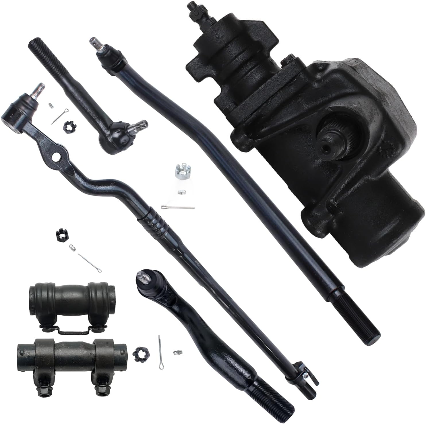Front Gear Box Inner Outer Tie Rods Drag Links Adjusting Sleeves Suspension Kit