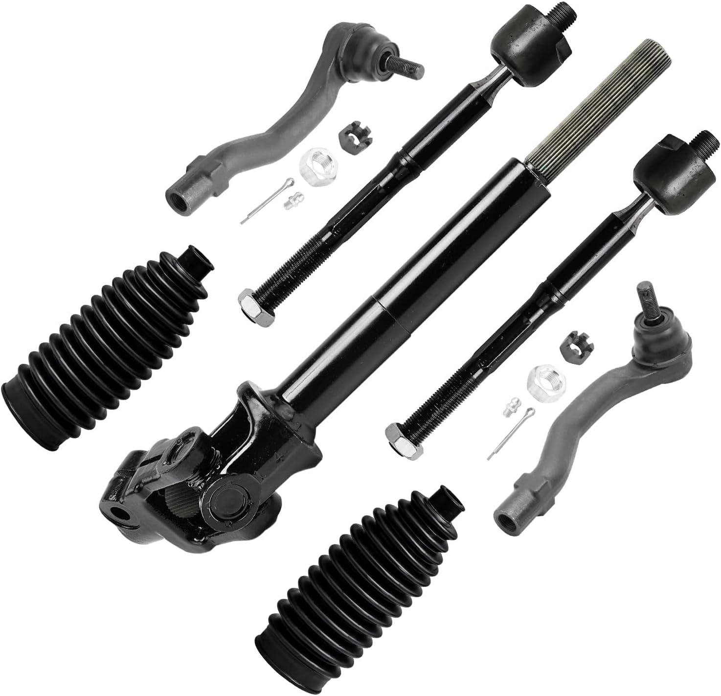 7pc Intermediate Steering Shaft Inner Outer Tie Rods Suspension Kit