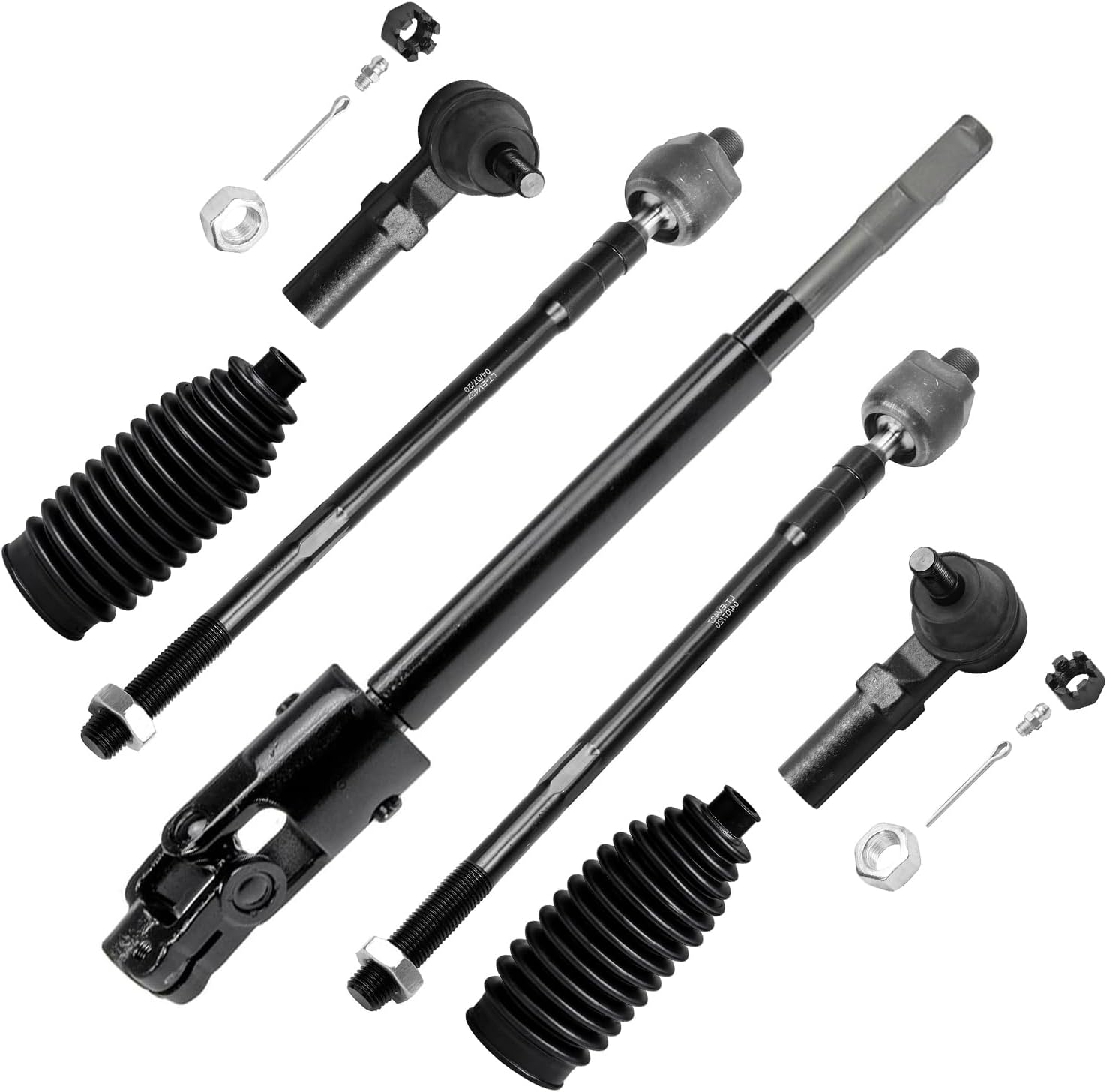 7pc Lower Steering Shaft Inner Outer Tie Rods Suspension Kit