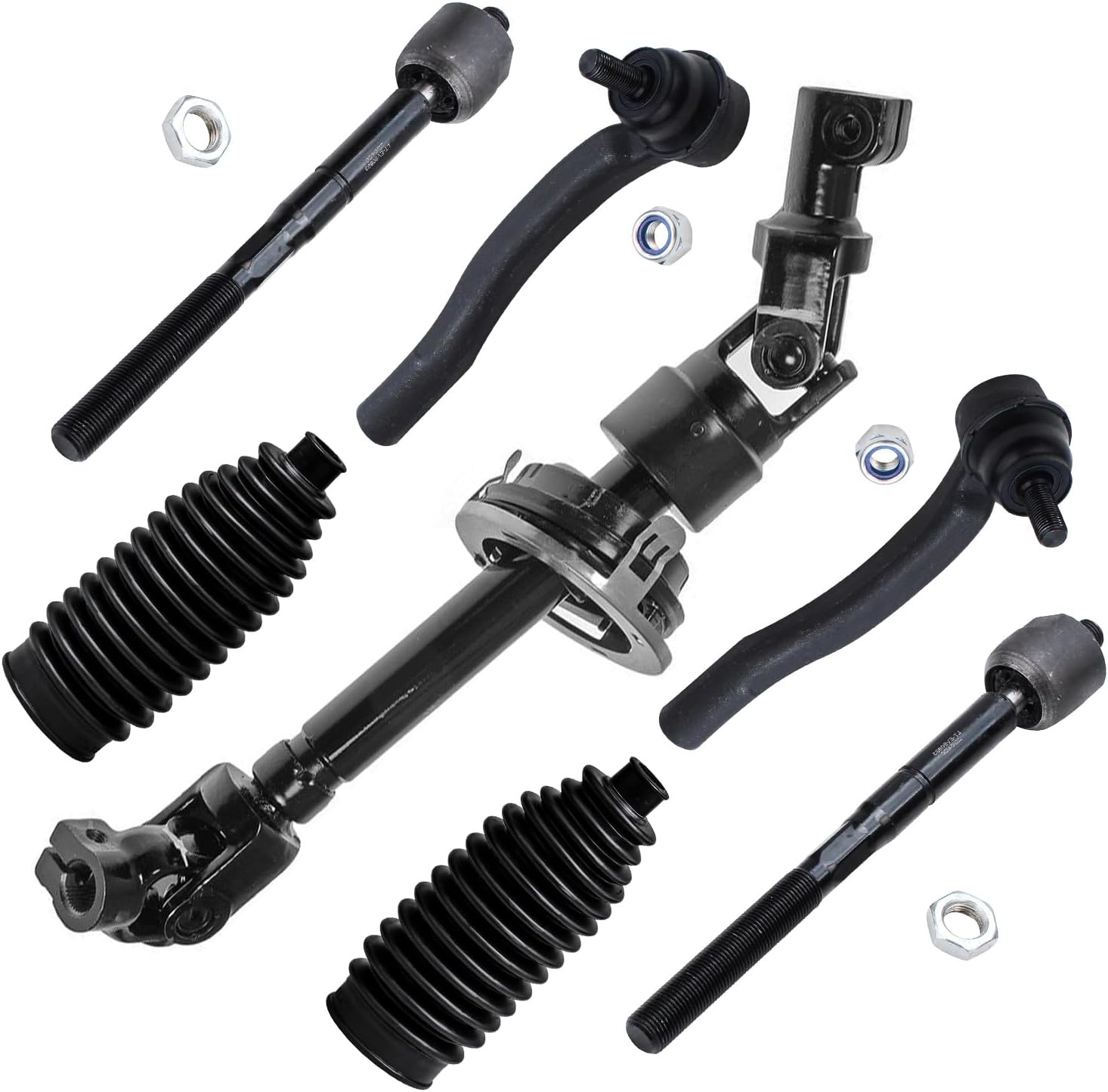 7pc Intermediate Steering Shaft Inner Outer Tie Rods Suspension Kit