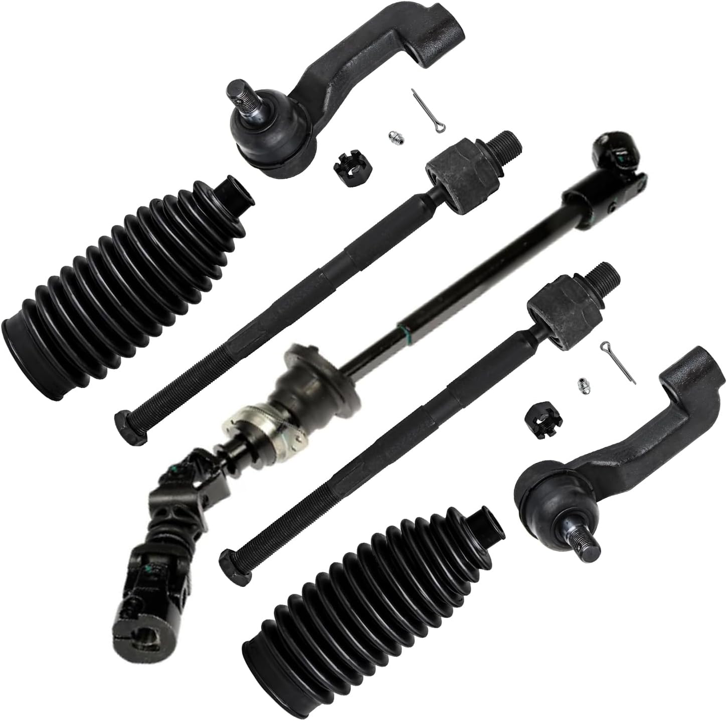 7pc Intermediate Steering Shaft Inner Outer Tie Rods Suspension Kit