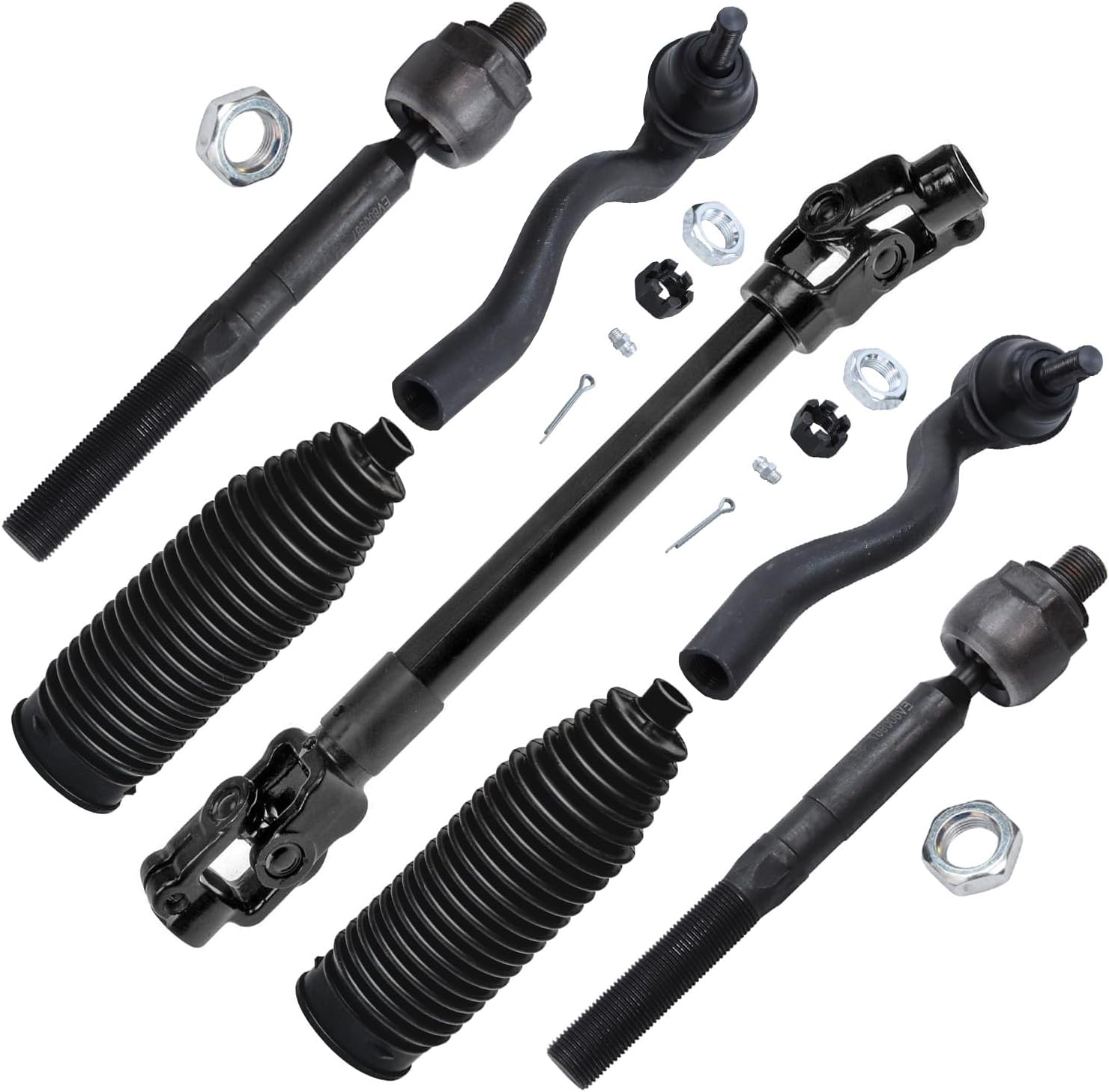 7pc Intermediate Steering Shaft Inner Outer Tie Rods Suspension Kit