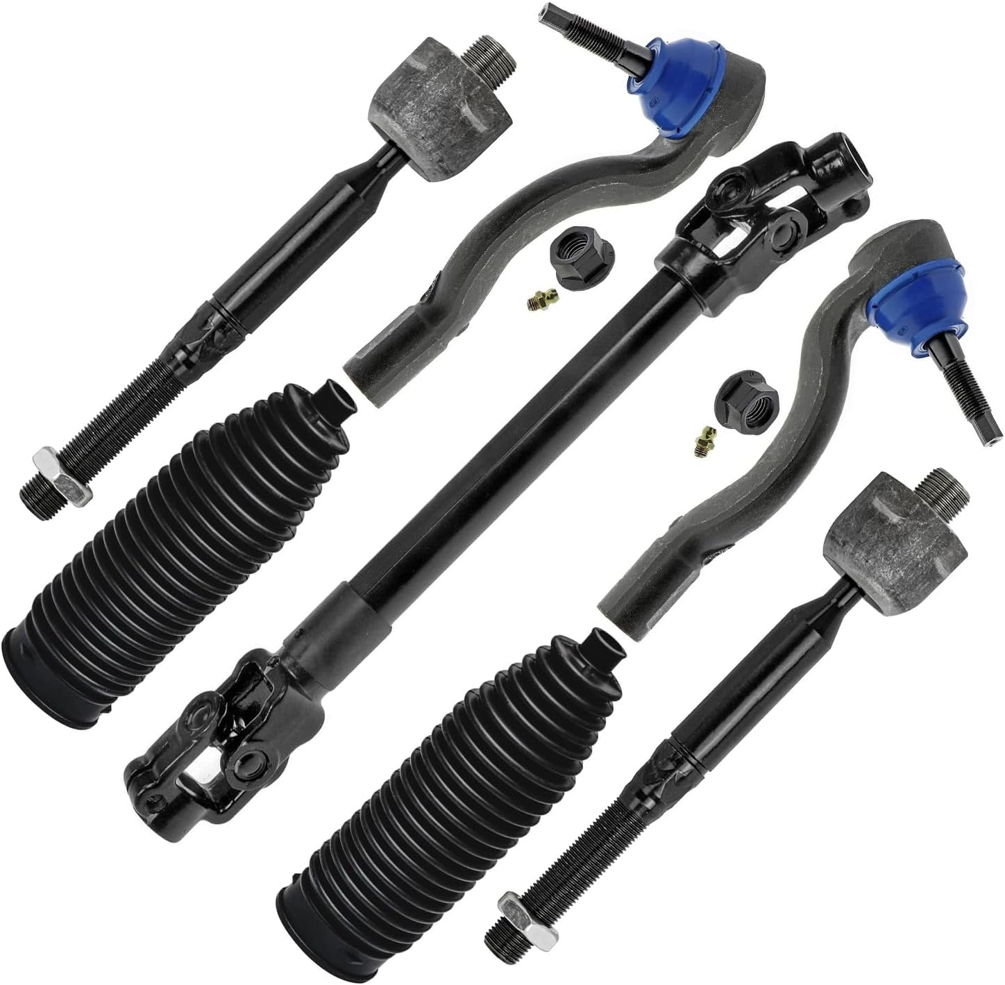 7pc Intermediate Steering Shaft Inner Outer Tie Rods Suspension Kit