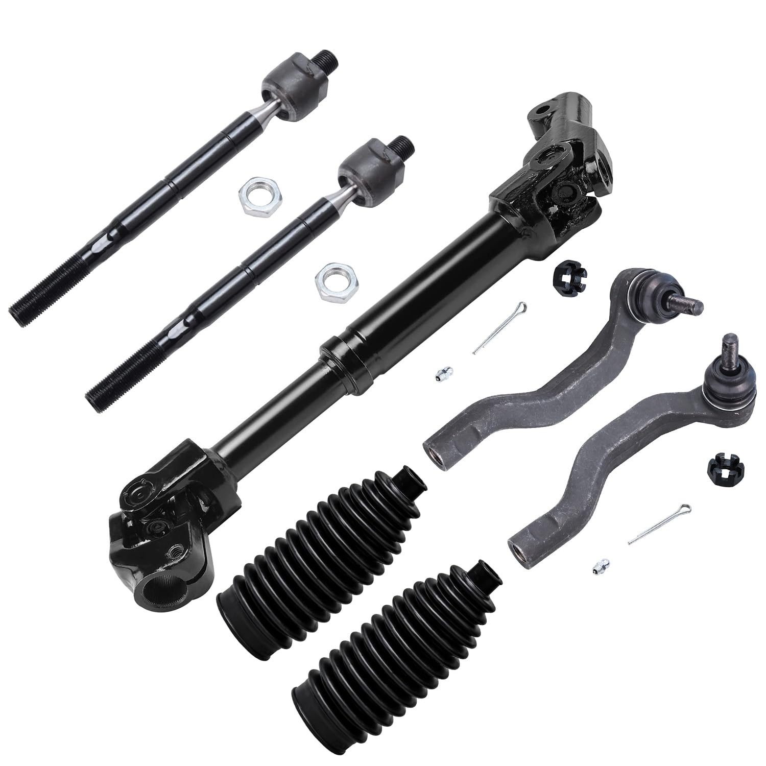 7pc Intermediate Steering Shaft Inner Outer Tie Rods Suspension Kit
