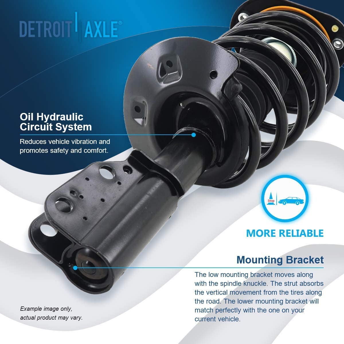 Detroit Axle - Front Struts Lower Control Arms for Buick Park Avenue Olds Aurora — image 8