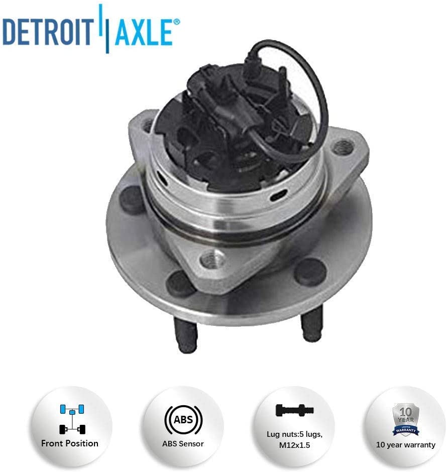 Detroit Axle - Front Lower Control Arms Wheel Hubs Kit for Chevy Malibu G6 Aura — image 9