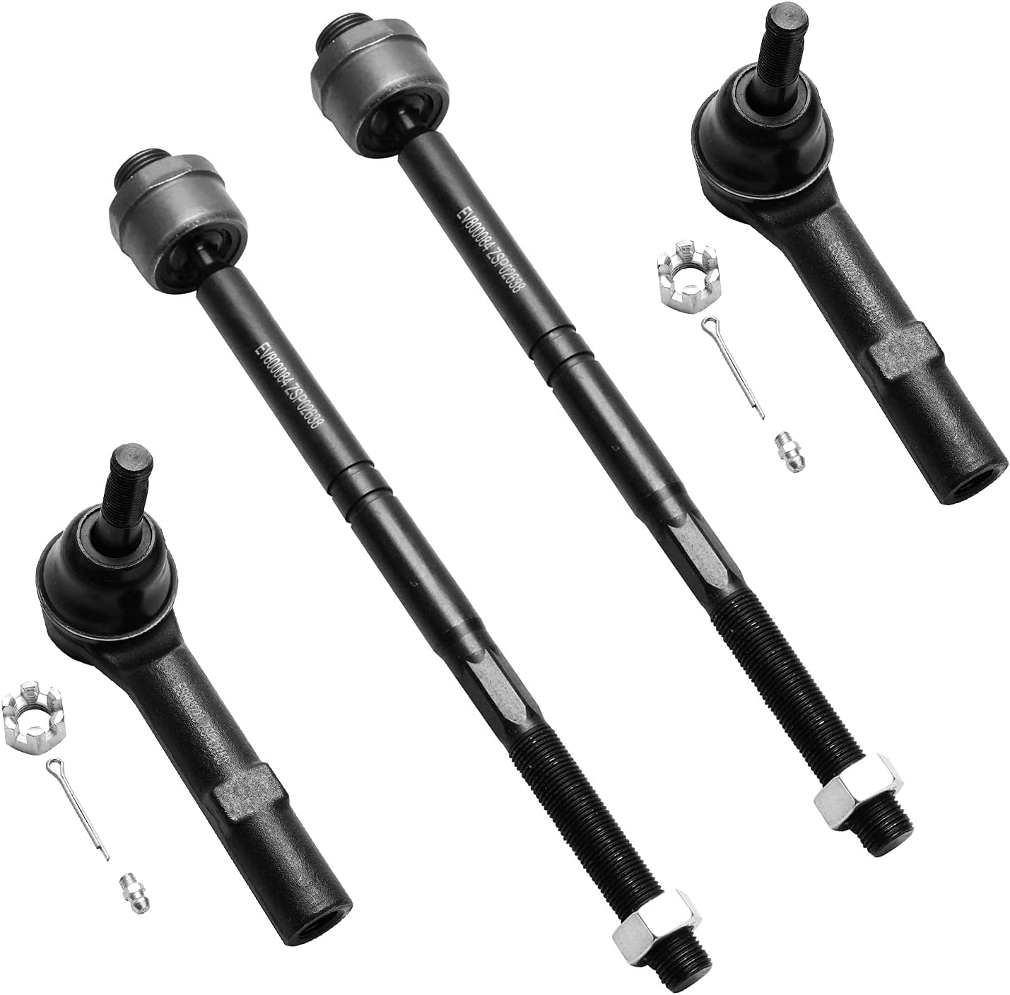 Detroit Axle - 4pc Front Tie Rods for 2007-2013 Silverado Suburban Sierra 1500