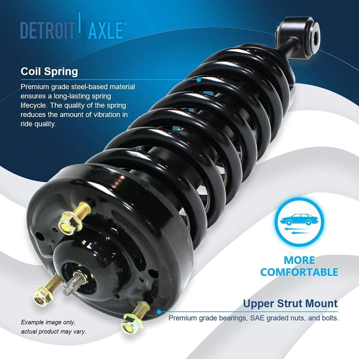 Detroit Axle - Front Struts Upper Control Arms Kit for Ford F-150 Mark LT 4WD — image 10