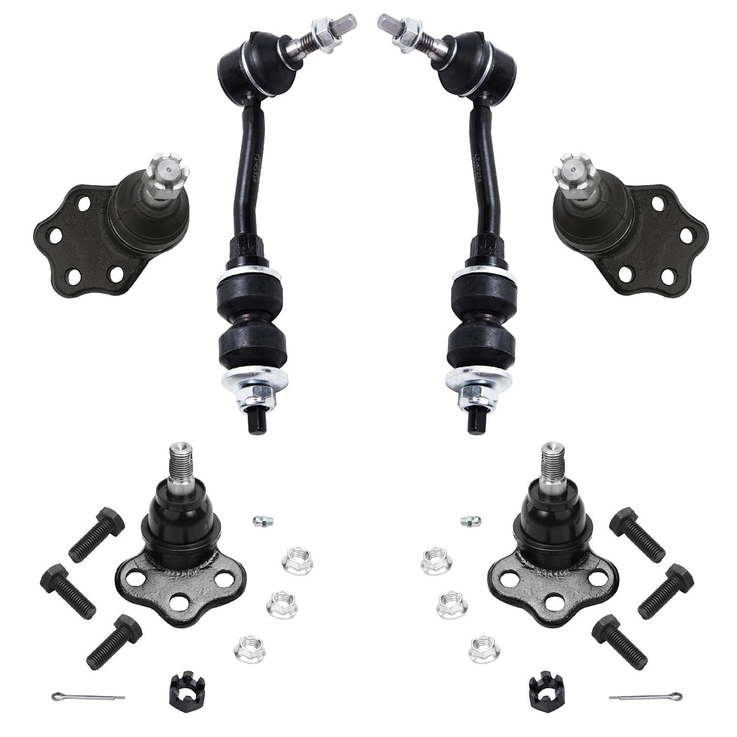 6pc Front Upper Lower Ball Joints Sway Bar Links Suspension Kit