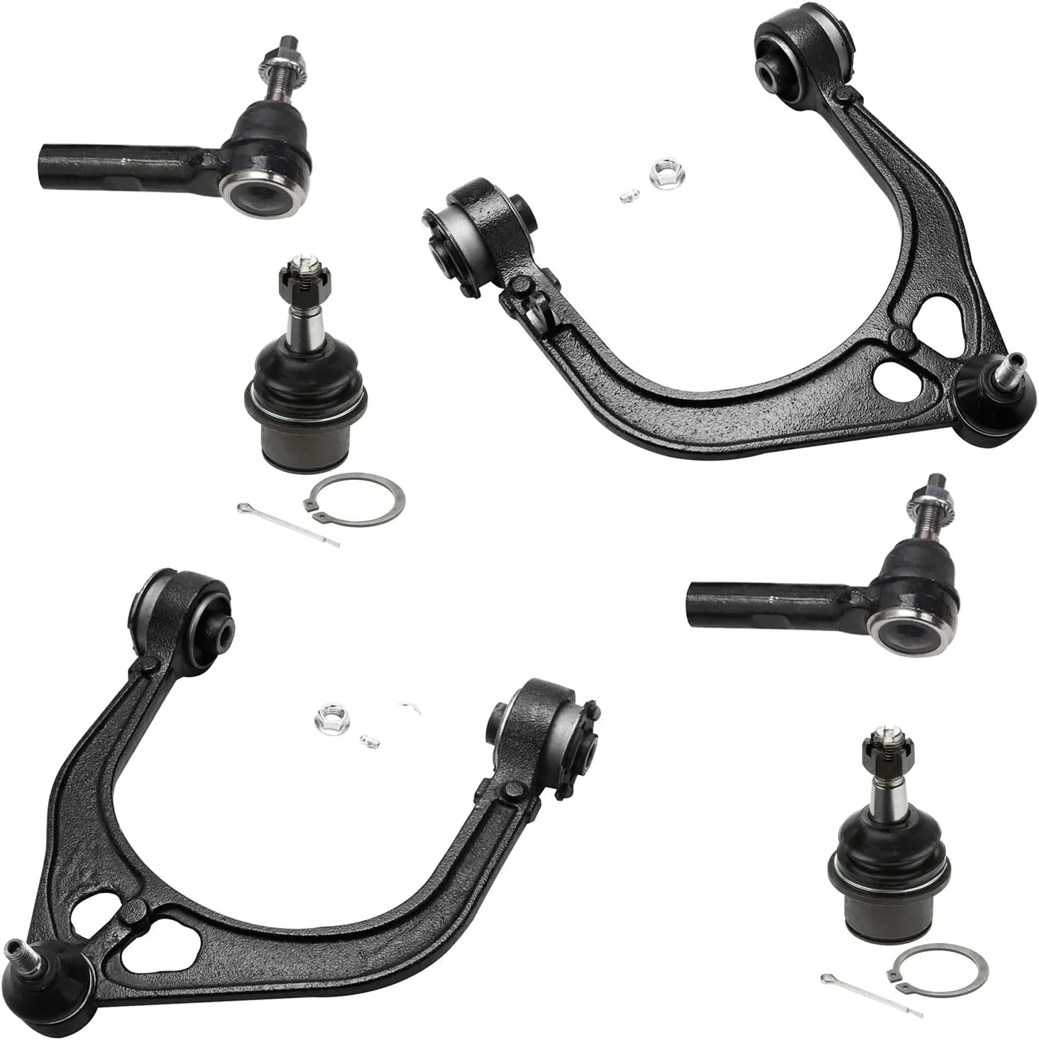 2007 Chrysler 300 - Detroit Axle 6pc Front Upper Control Arms Outer Tie Rods Lower Ball Joints Suspension Kit | Detroit Axle 80015-6G - Main Image
