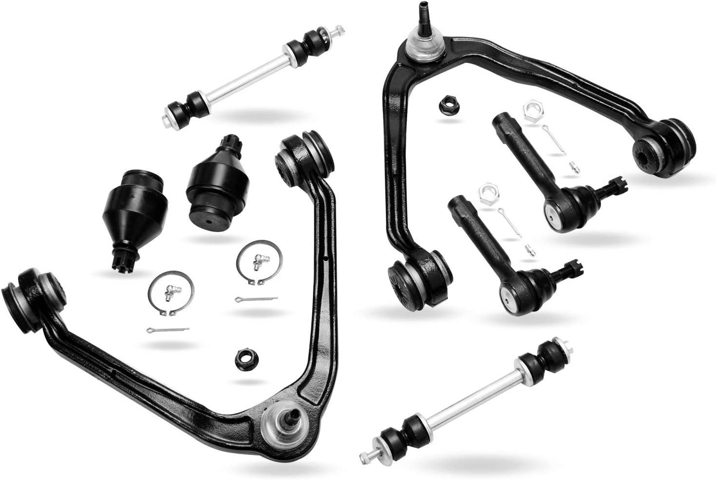 thumbnail image 2 of WEDOAUTO 4Pc Suspension Kit Front Outer Tie Rod End + Stabilizer Sway Bar End Links Set Left Driver & Right Passenger Side Fit For Dodge Ram 1500 2002 2 of 11