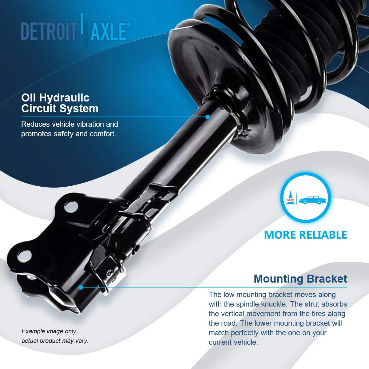 Detroit Axle - Front Struts Control Arms Kit for 2002 2003-2006 Nissan Sentra — image 11