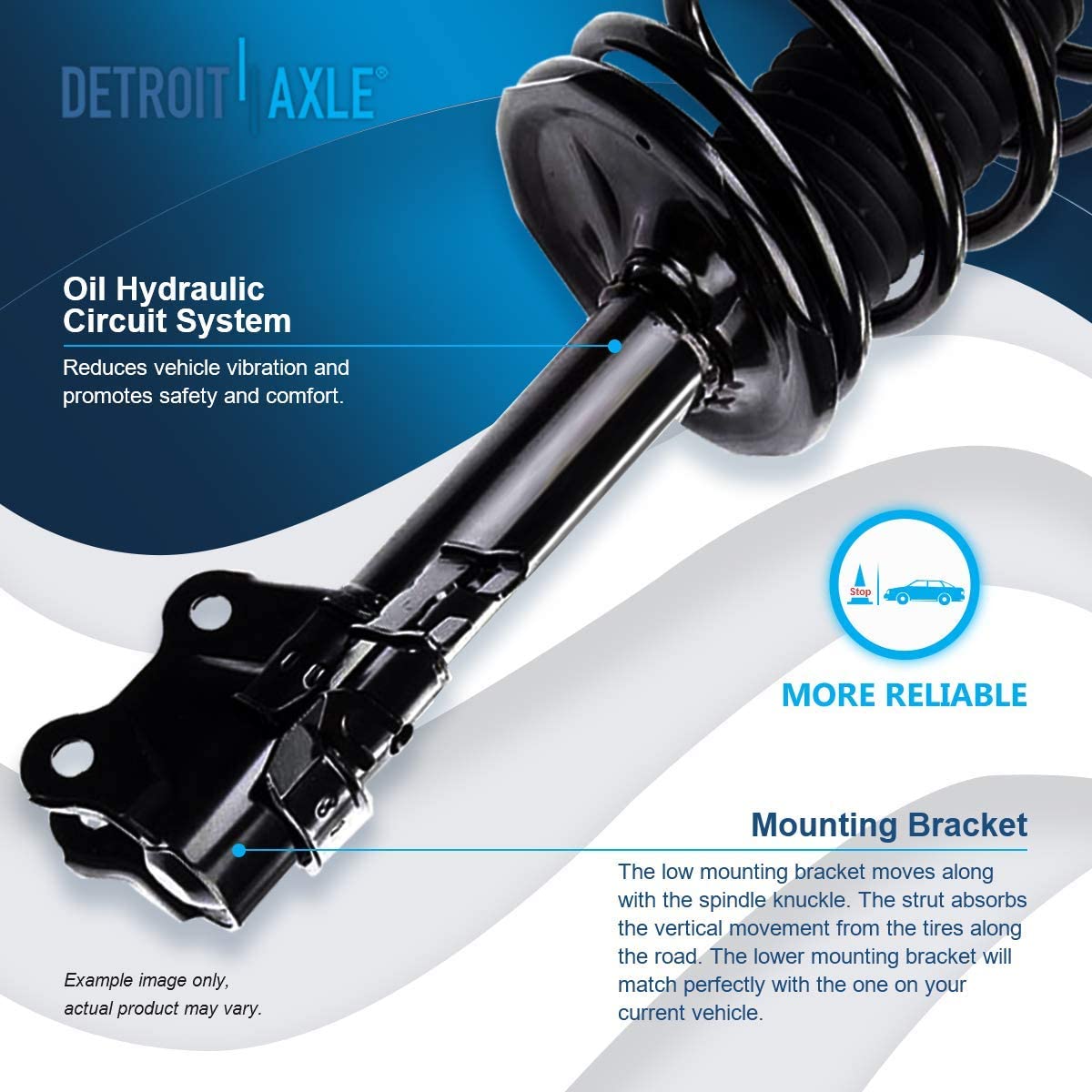 Detroit Axle - Front Struts Tie Rods Sway Bar Links for 2002-2006 Nissan Sentra — image 11