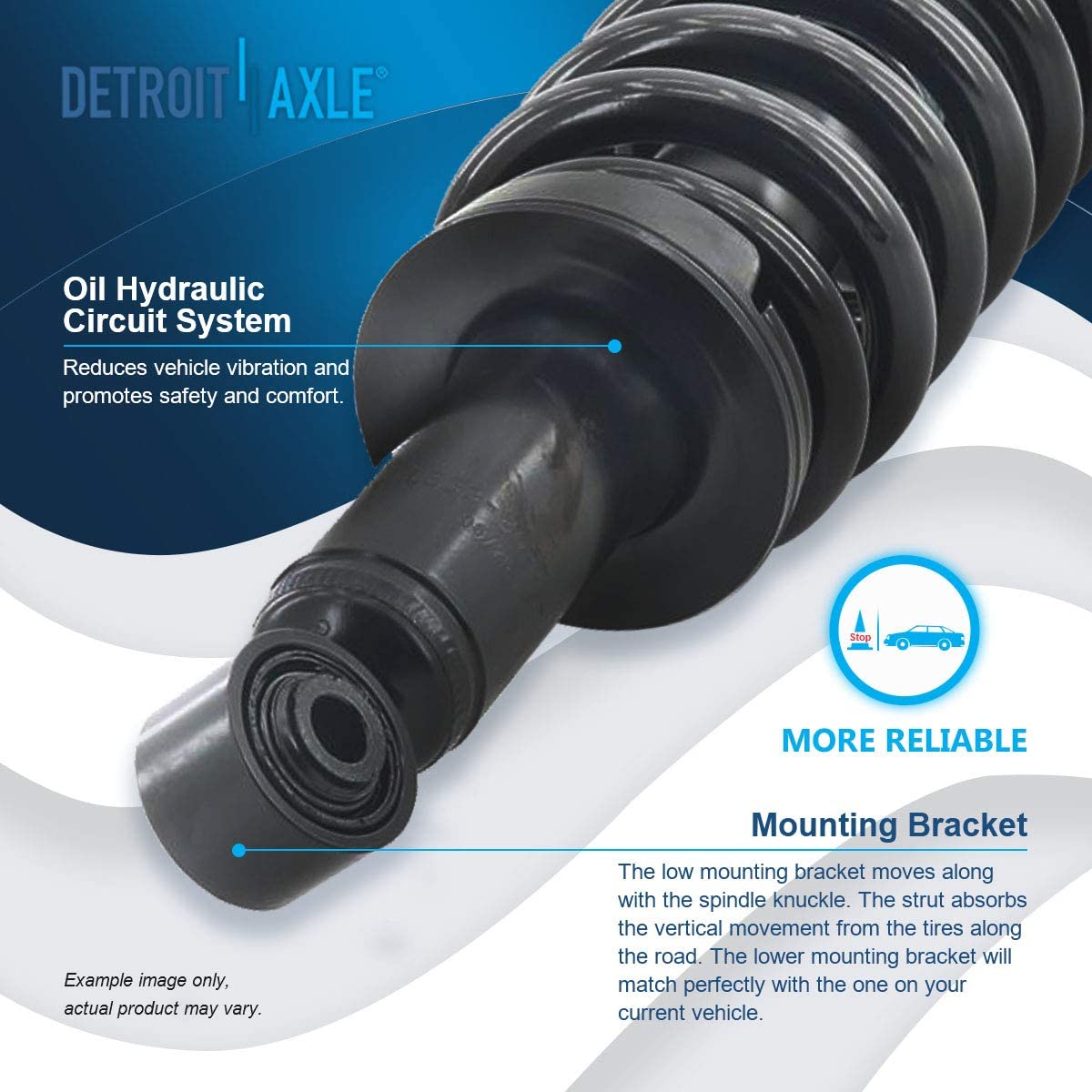 Detroit Axle - 4WD Front Struts Sway Bar Links for 1996-2002 Toyota 4Runner — image 9