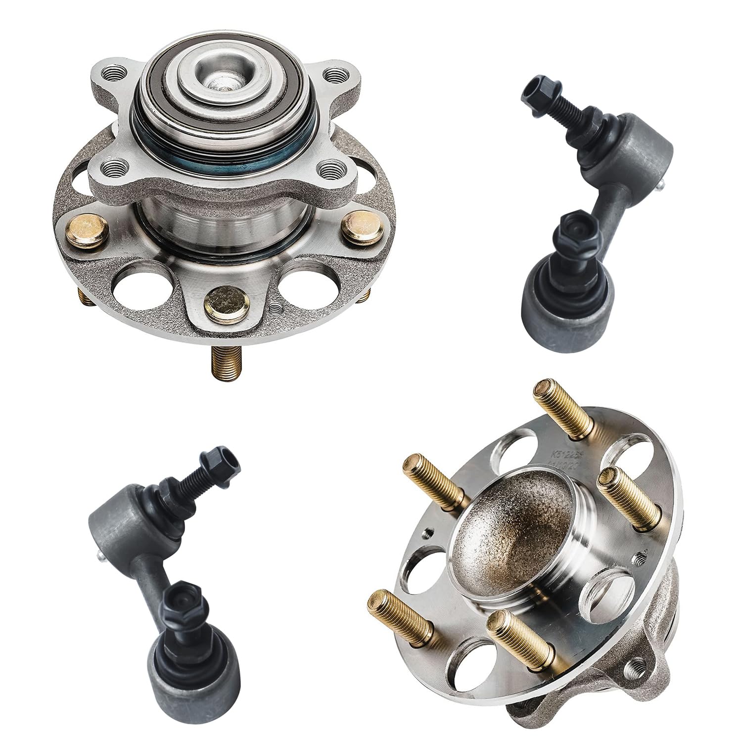 4pc Rear Wheel Hub and Bearings Sway Bar Links Suspension Kit
