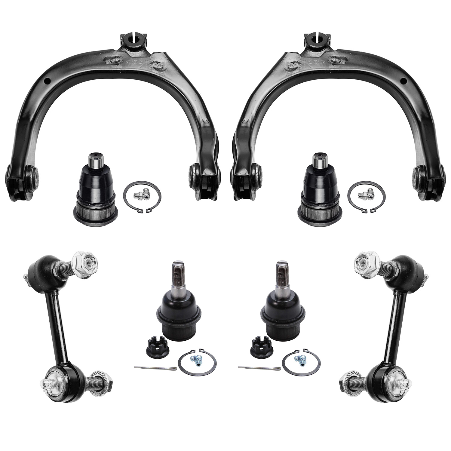 8pc Front Upper Control Arms Ball Joints Sway Bar Links Suspension Kit