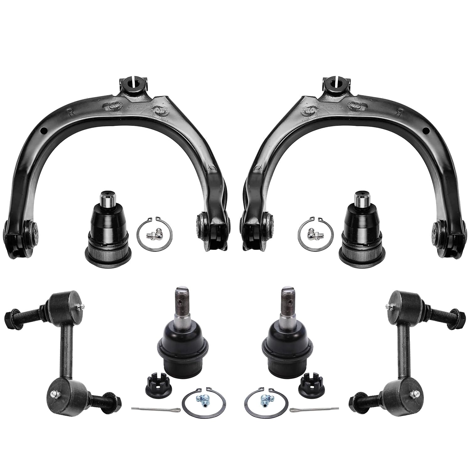 8pc Front Upper Control Arms Ball Joints Sway Bar Links Suspension Kit