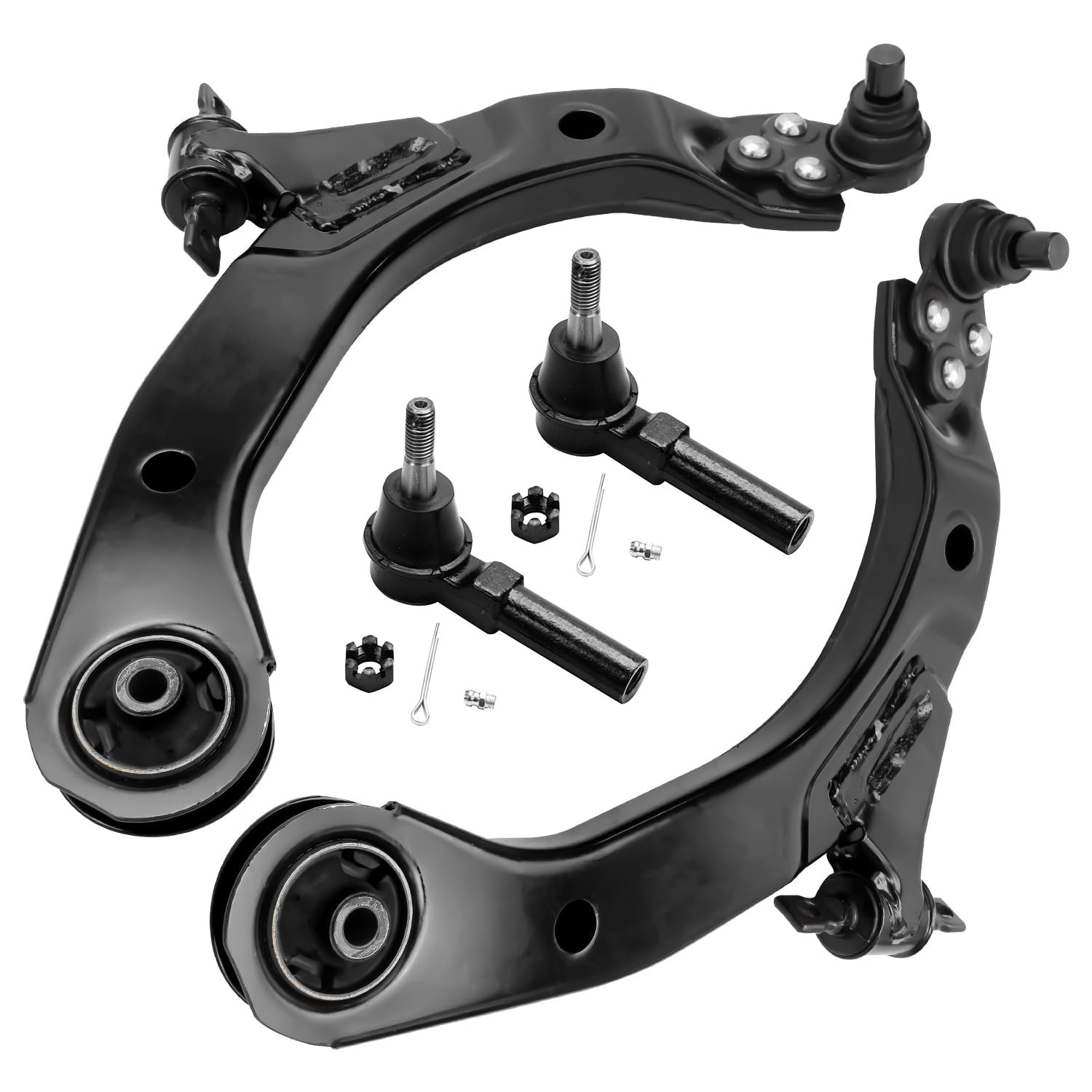 4pc Front Lower Control Arms Outer Tie Rods Suspension Kit