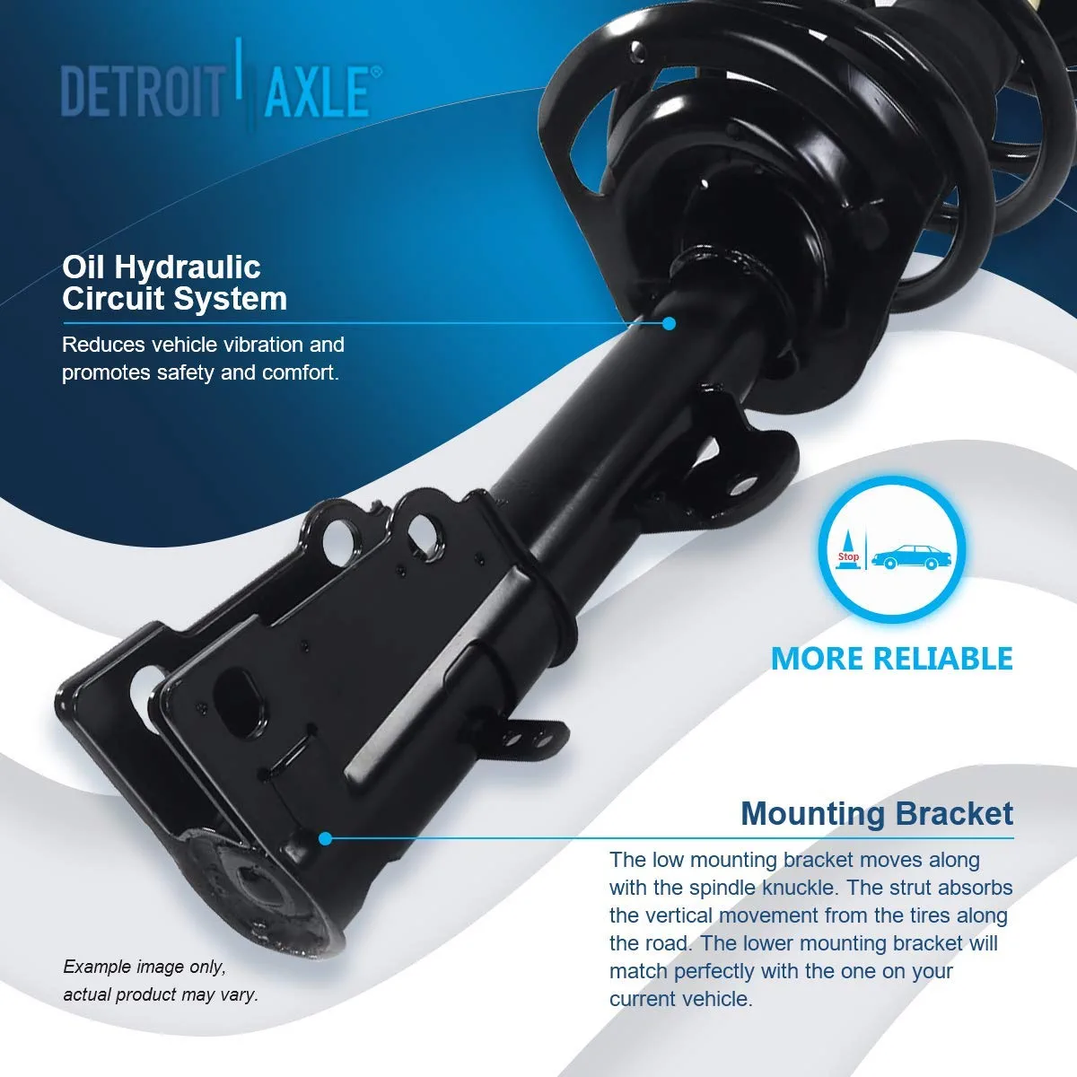 Detroit Axle - Front Struts Tie Rods for Chrysler Town  Country Grand Caravan — image 11