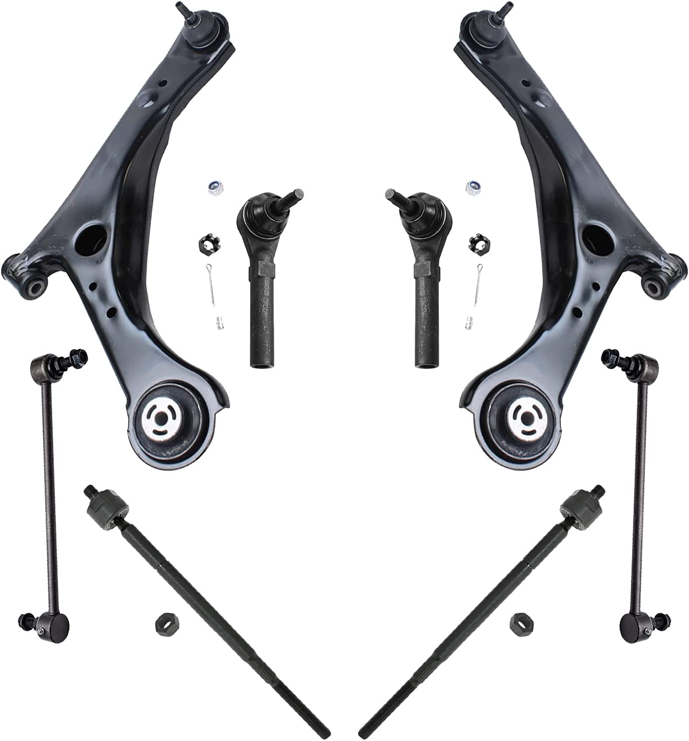 Detroit Axle - Front Lower Control Arms Tie Rod for Town Country Grand Caravan
