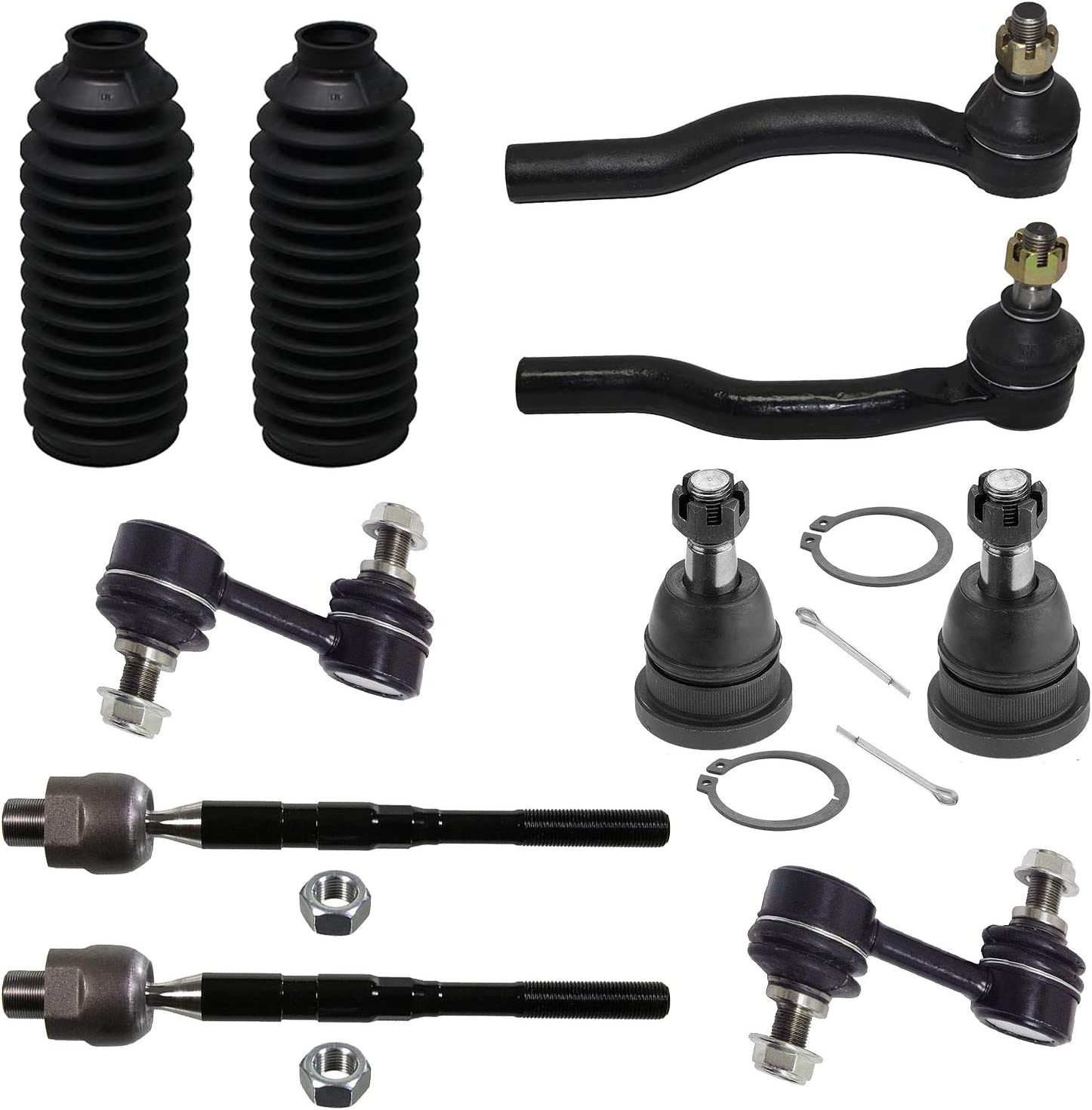 Detroit Axle - Front Upper Ball Joint Tie Rod Sway Bar for QX56 Armada Titan