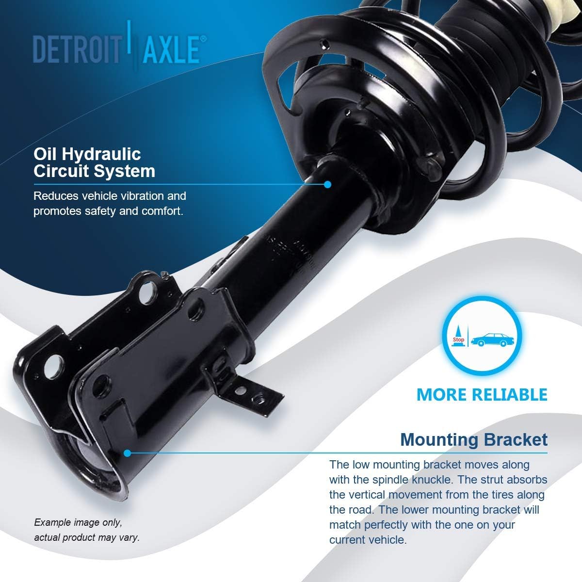 Detroit Axle - Front Struts Sway Bars Tie Rods Kit for 2009-2015 Dodge Journey — image 12