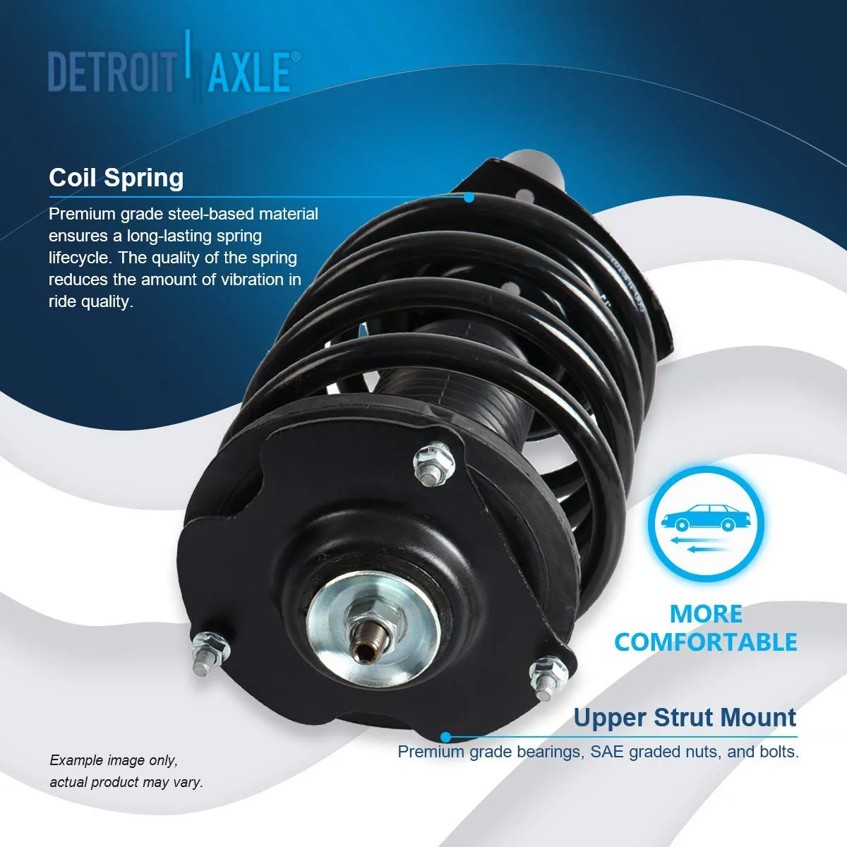 Detroit Axle - Front Struts Control Arms for 1998-2005 Ford Taurus Mercury Sable — image 11