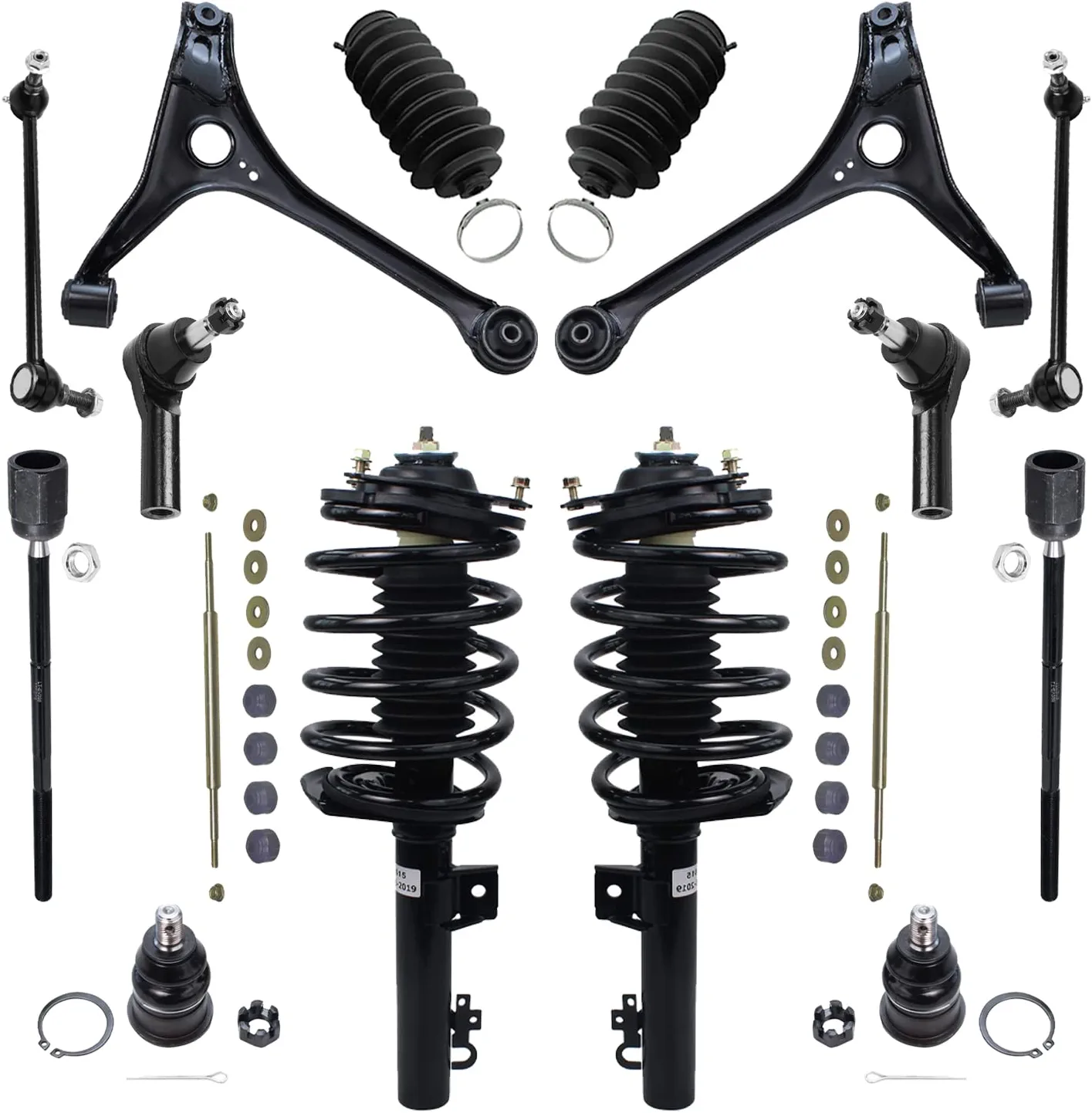 Detroit Axle - Front Struts Control Arms for 1998-2005 Ford Taurus Mercury Sable
