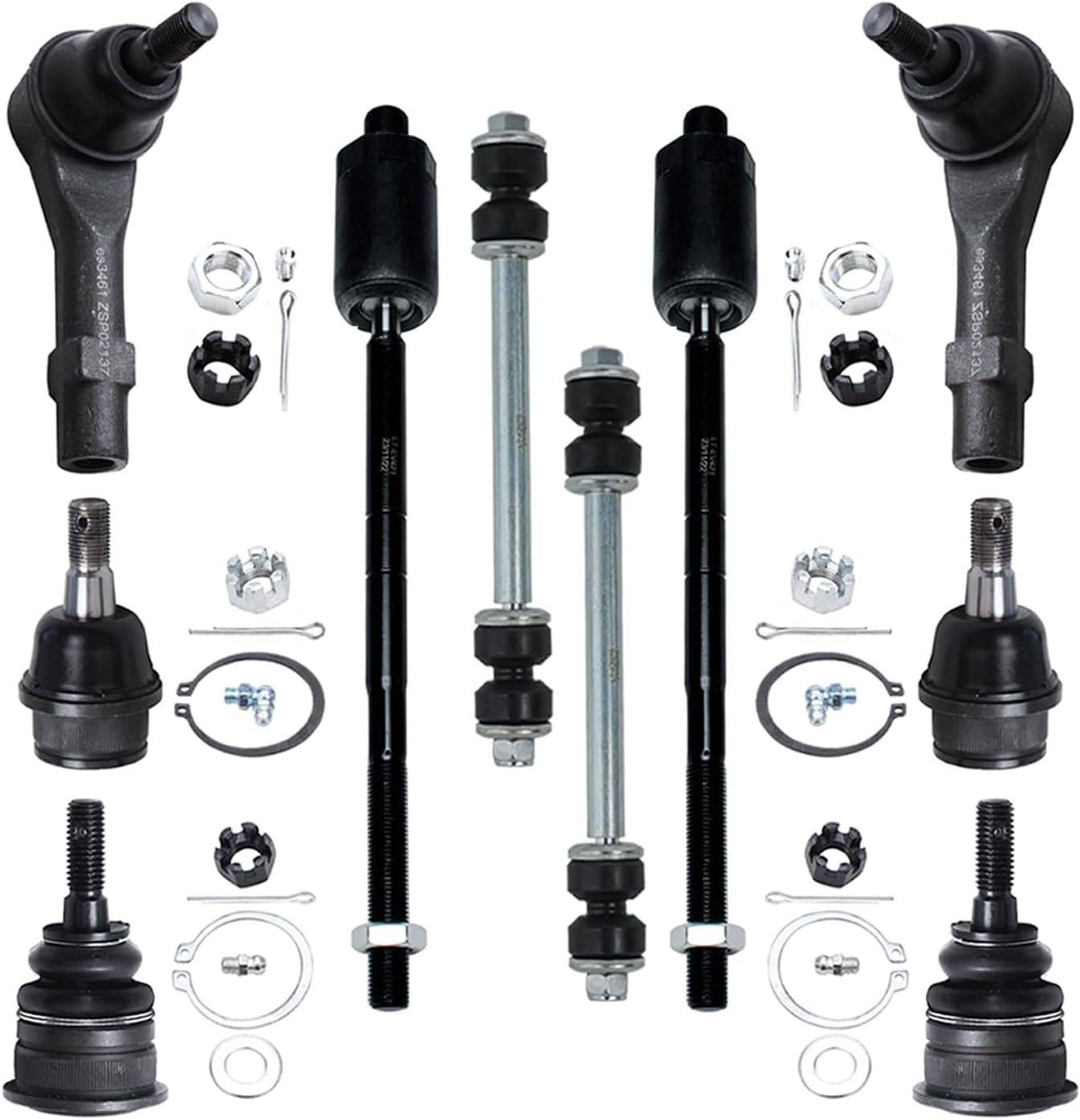 Detroit Axle - Front Tie Rods Ball Joints for 2002-03 Ford Explorer Mountaineer