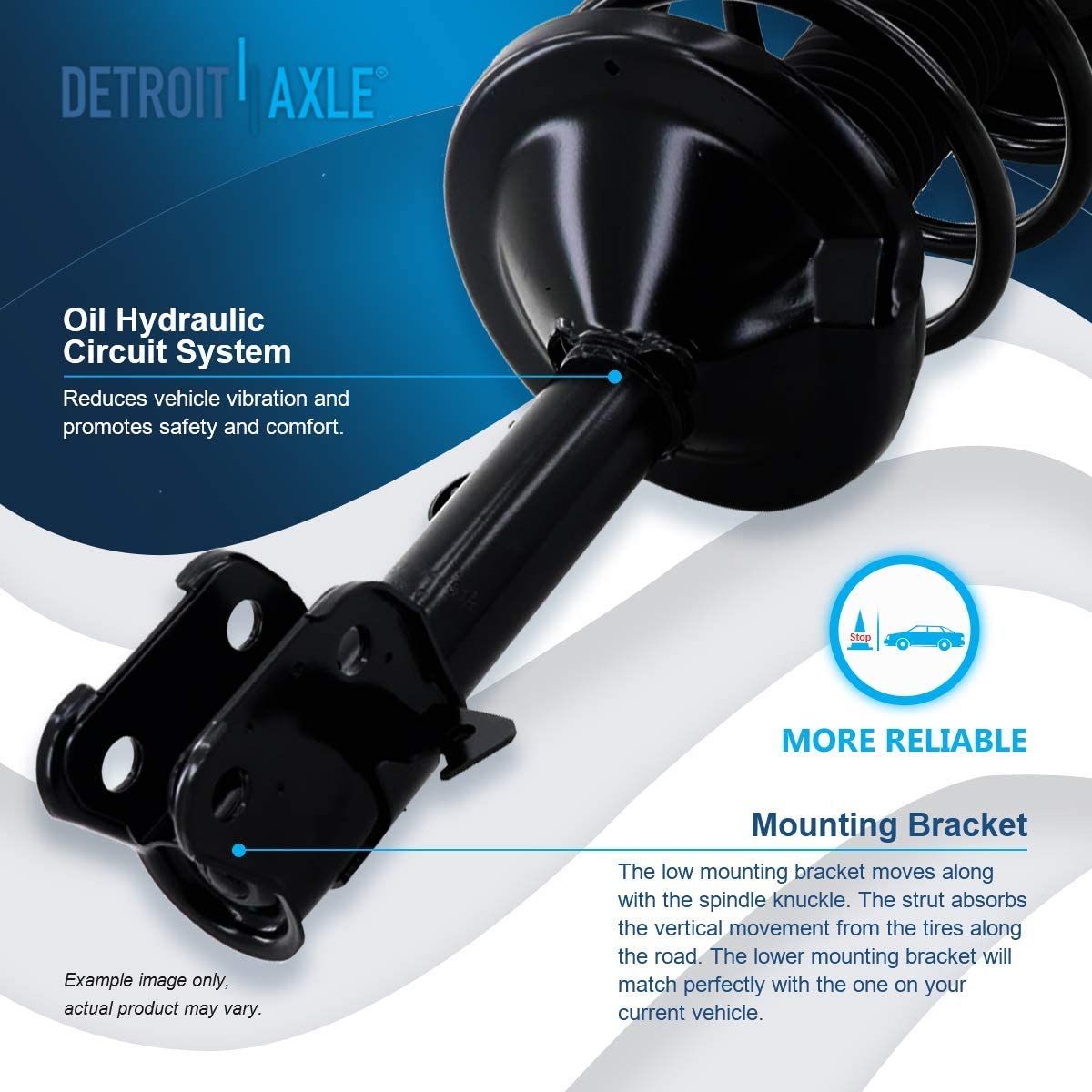 Detroit Axle - Front Struts Control Arms Tie Rods for 1999 2000-01 Honda Odyssey — image 11