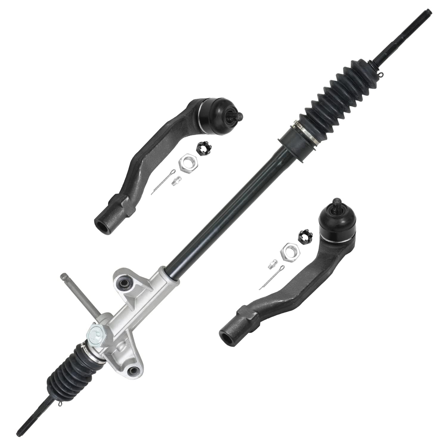 Front Steering Rack and Pinion Outer Tie Rods Suspension Kit