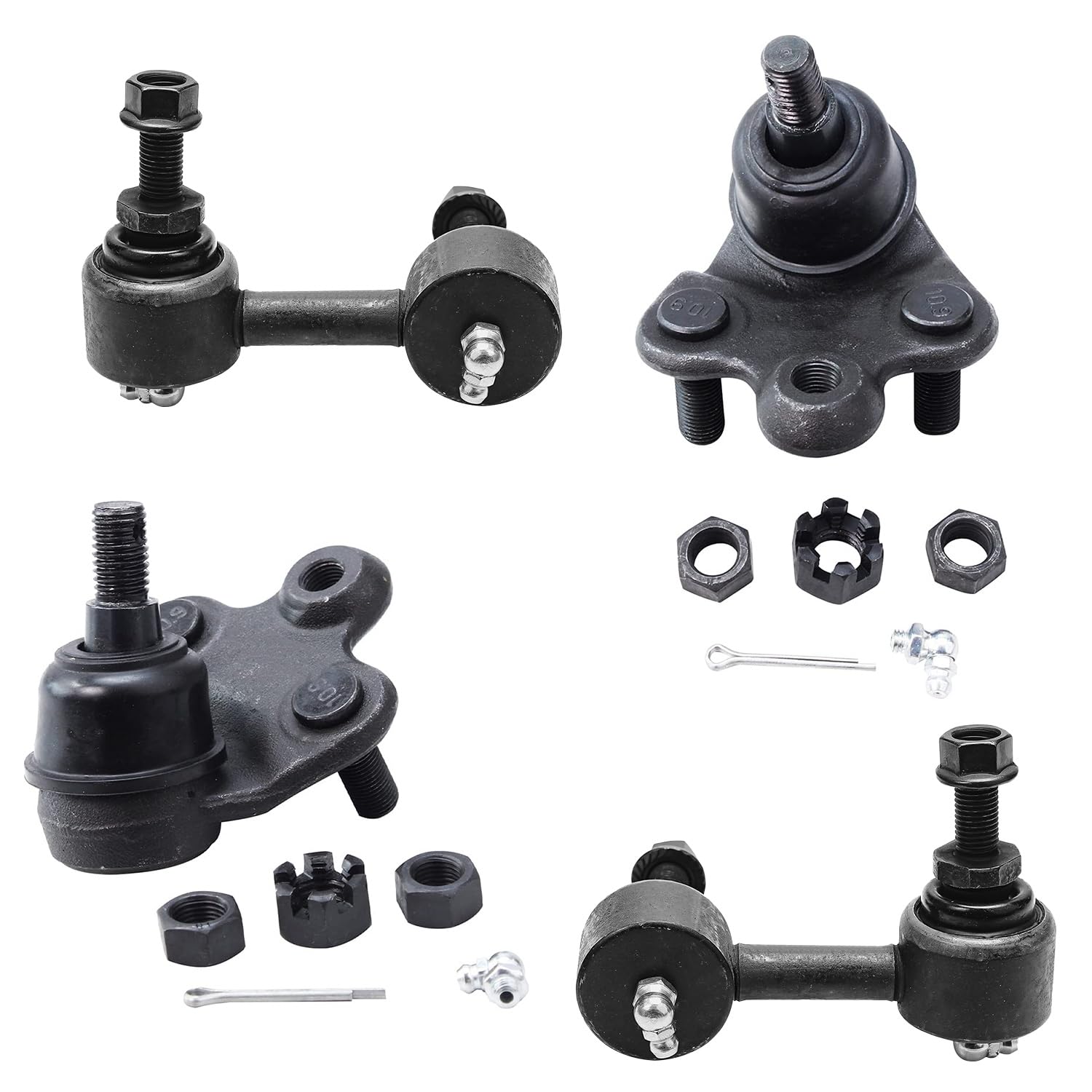 4pc Front Lower Ball Joints Sway Bar Links Suspension Kit
