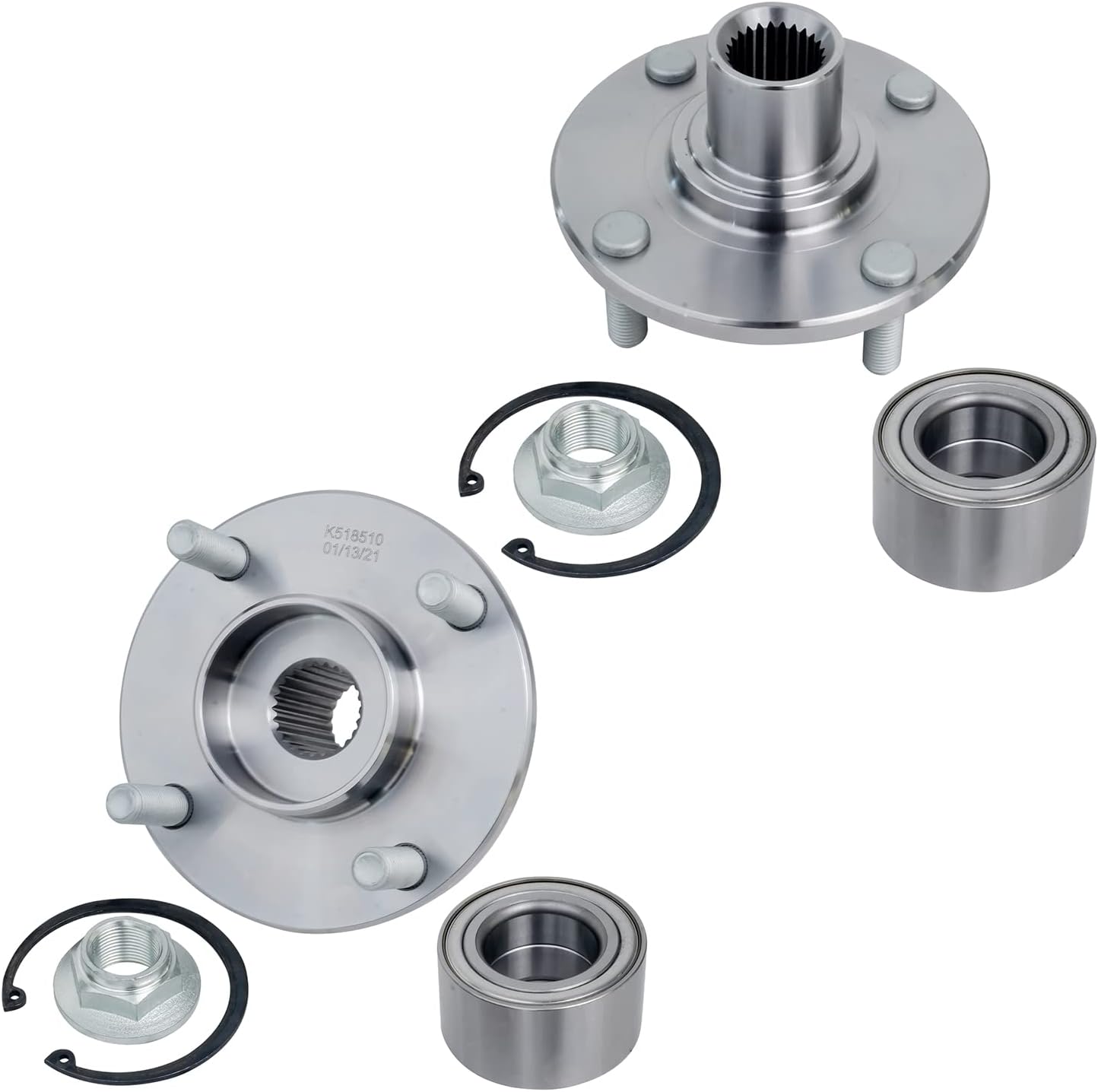 Detroit Axle - Front Struts Wheel Hubs Tie Rods Sway Bars Kit for Ford Focus — image 5