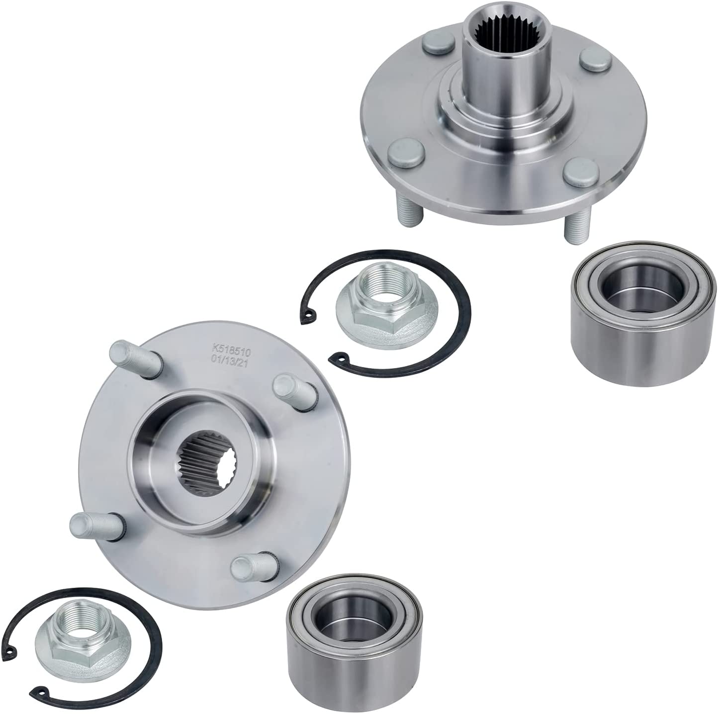 Detroit Axle - Front Struts Control Arms Hubs Tie Rods for 2006-2007 Ford Focus — image 9