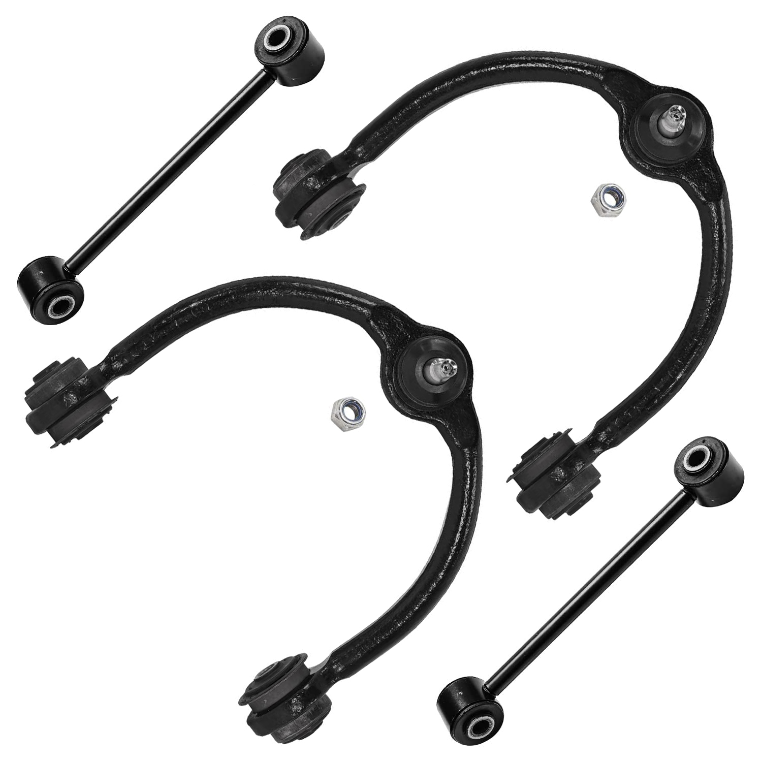 4pc Front Upper Control Arms Sway Bar Links Suspension Kit
