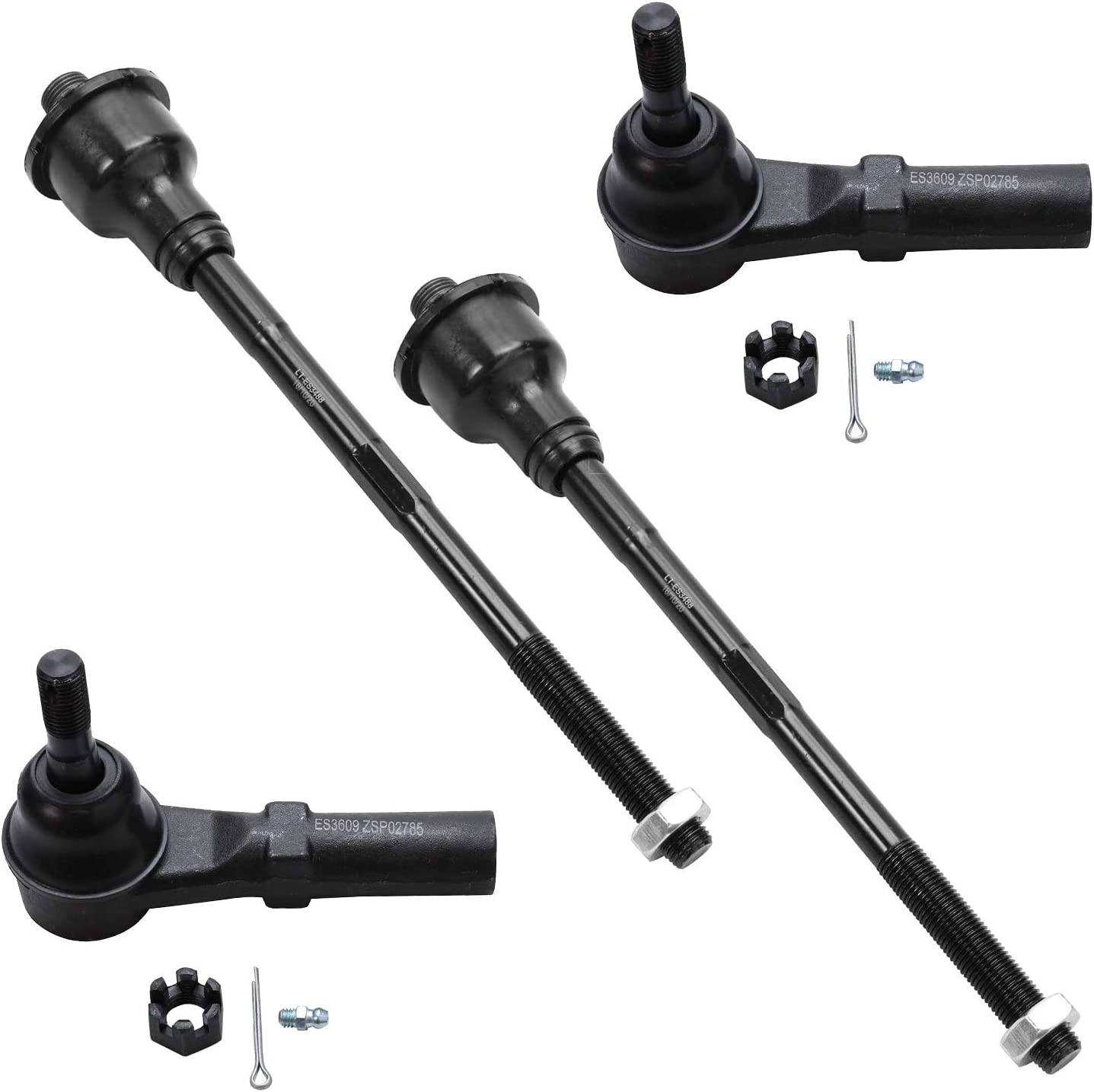 Detroit Axle - Inner Outer Tie Rods for Silverado Suburban Avalanche Sierra