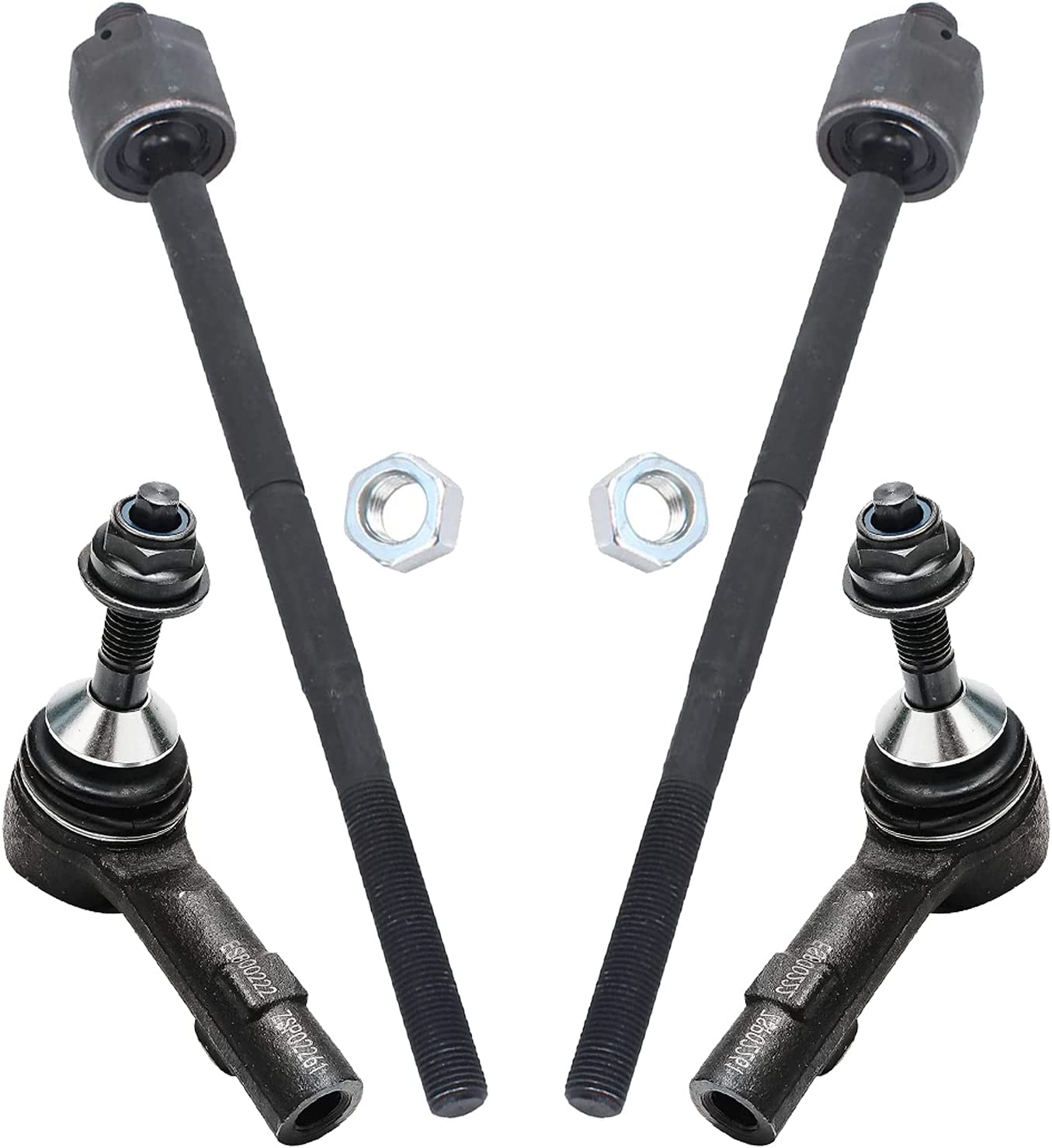 Detroit Axle - Front Inner Outer Tie Rods for Ford Taurus X Montego Sable Flex