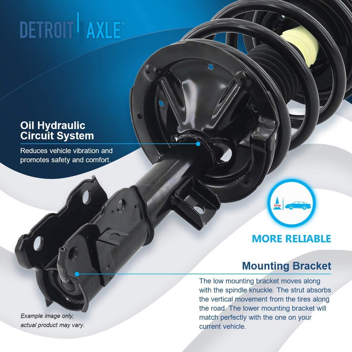 Detroit Axle - Front Struts Control Arms Wheel Hubs for 2004-2009 Nissan Quest — image 12