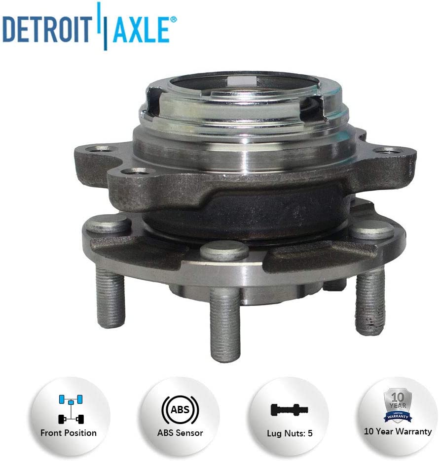 Detroit Axle - Front Wheel Hub and Bearings Tie Rods for 2004-2009 Nissan Quest — image 8