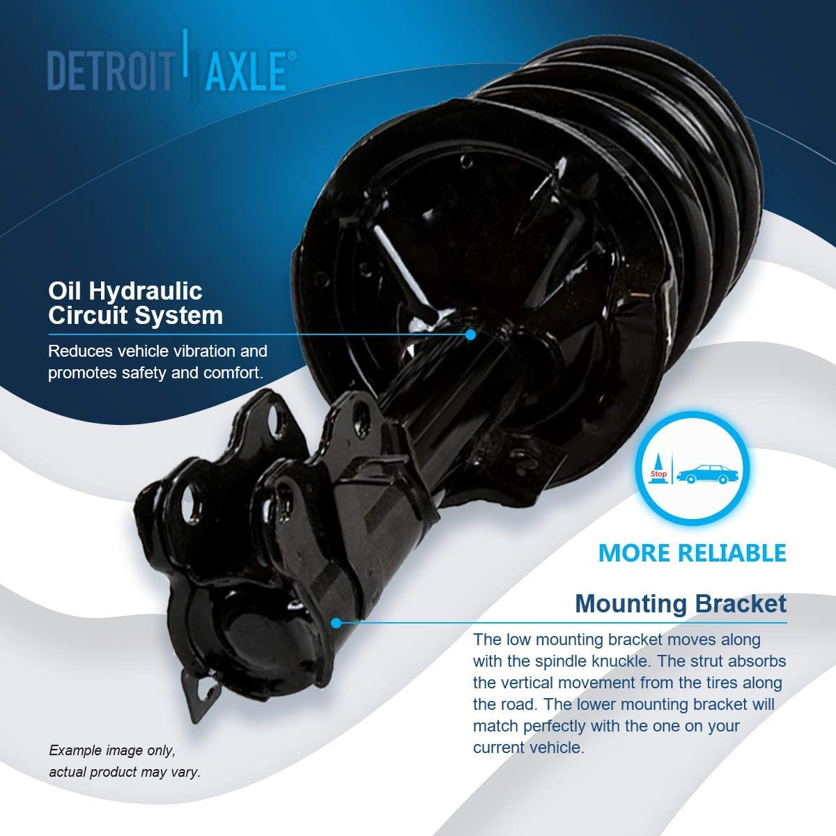 Detroit Axle - Front Struts Wheel Hubs Sway Bars for 2004-2008 Nissan Maxima — image 12