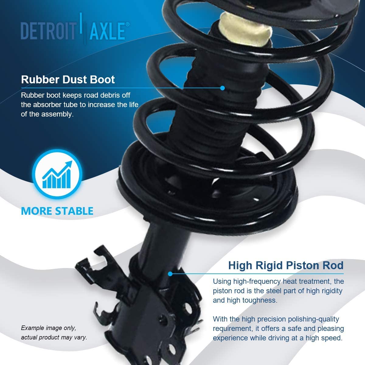 Detroit Axle - Front Struts Wheel Hubs Sway Bars for 2004-2008 Nissan Maxima — image 11