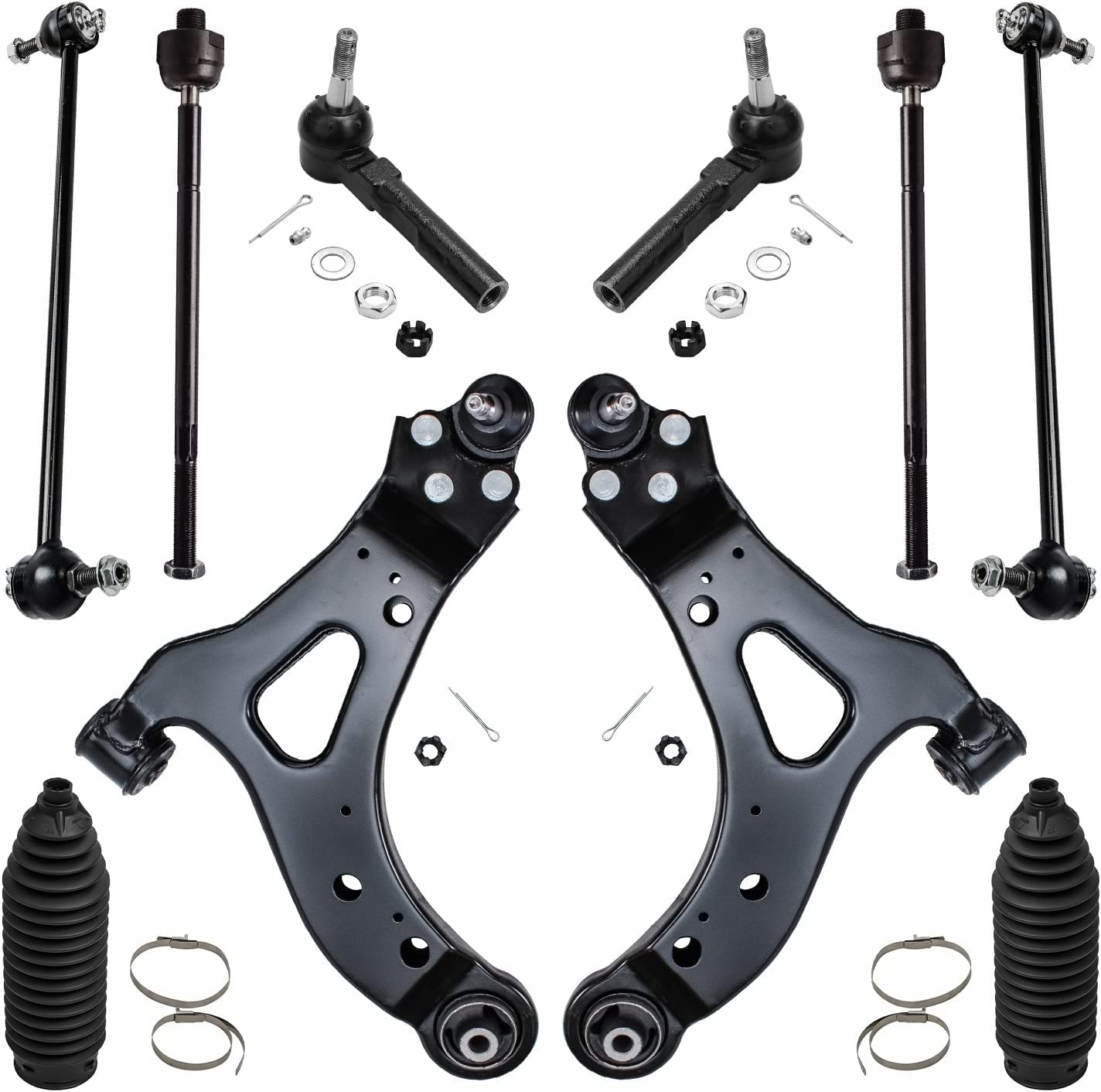 Detroit Axle - Front Lower Control Arms Tie Rods Kit for Uplander Terraza FWD