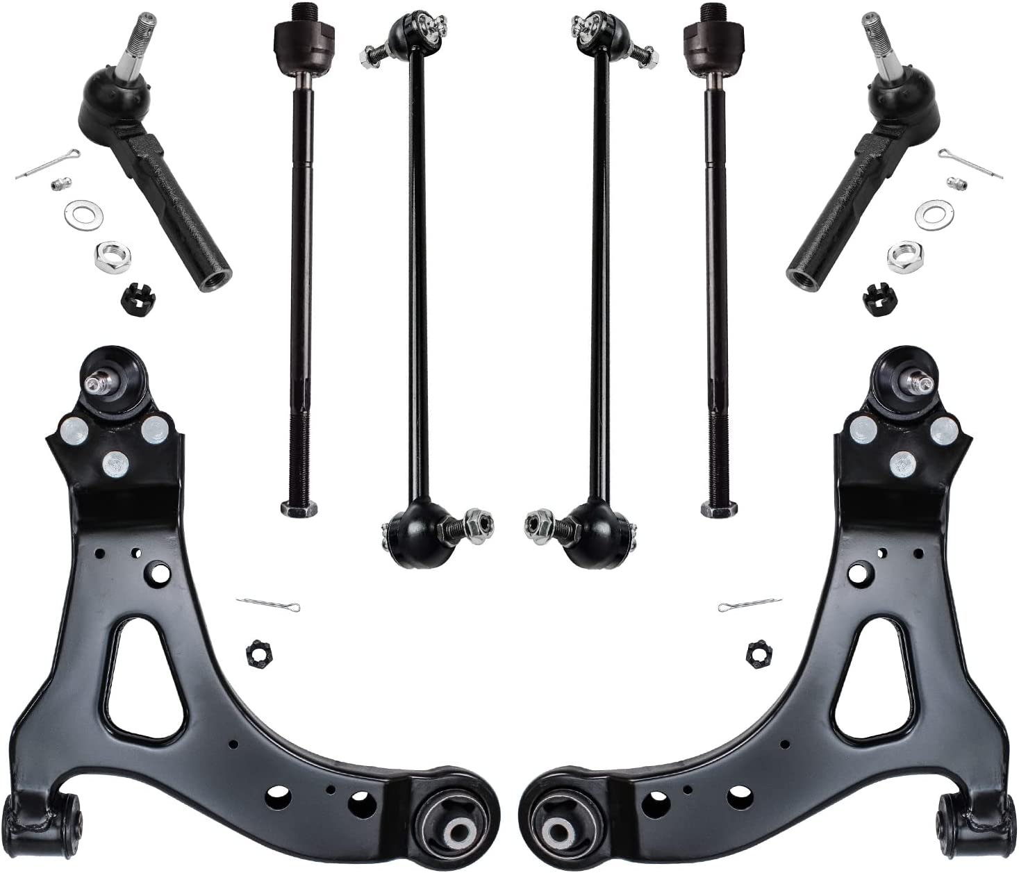 Detroit Axle - FWD Front Control Arms Tie Rod for Uplander Terraza Montana Relay