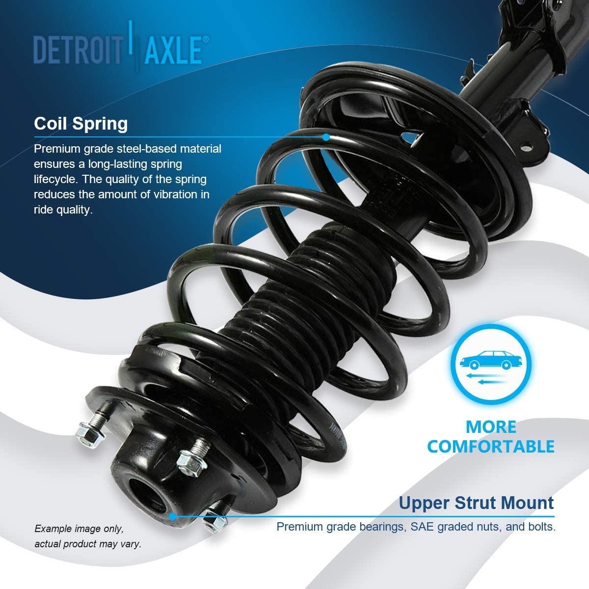 Detroit Axle - Front Struts Sway Bar Links Tie Rods for 1998-2003 Toyota Sienna — image 8