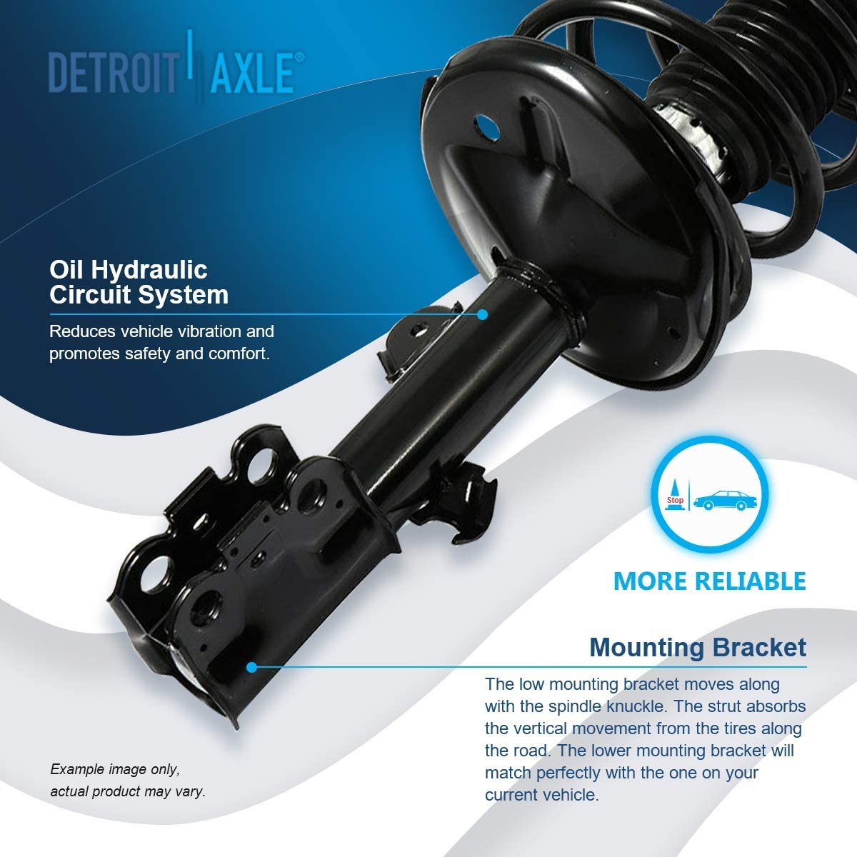 Detroit Axle - Front Struts Sway Bar Links Tie Rods for 1998-2003 Toyota Sienna — image 10
