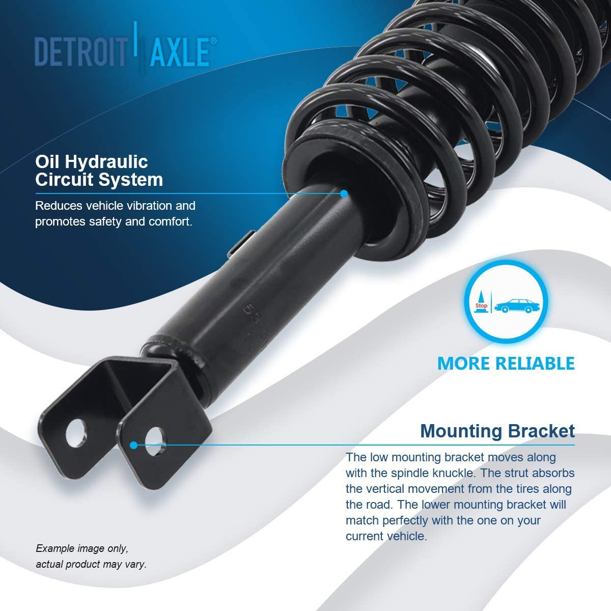 Detroit Axle - Front  Rear Struts for Chrysler Cirrus Dodge Stratus Breeze — image 8