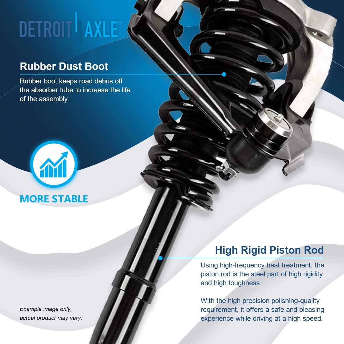 Detroit Axle - Front  Rear Struts for Chrysler Cirrus Dodge Stratus Breeze — image 10